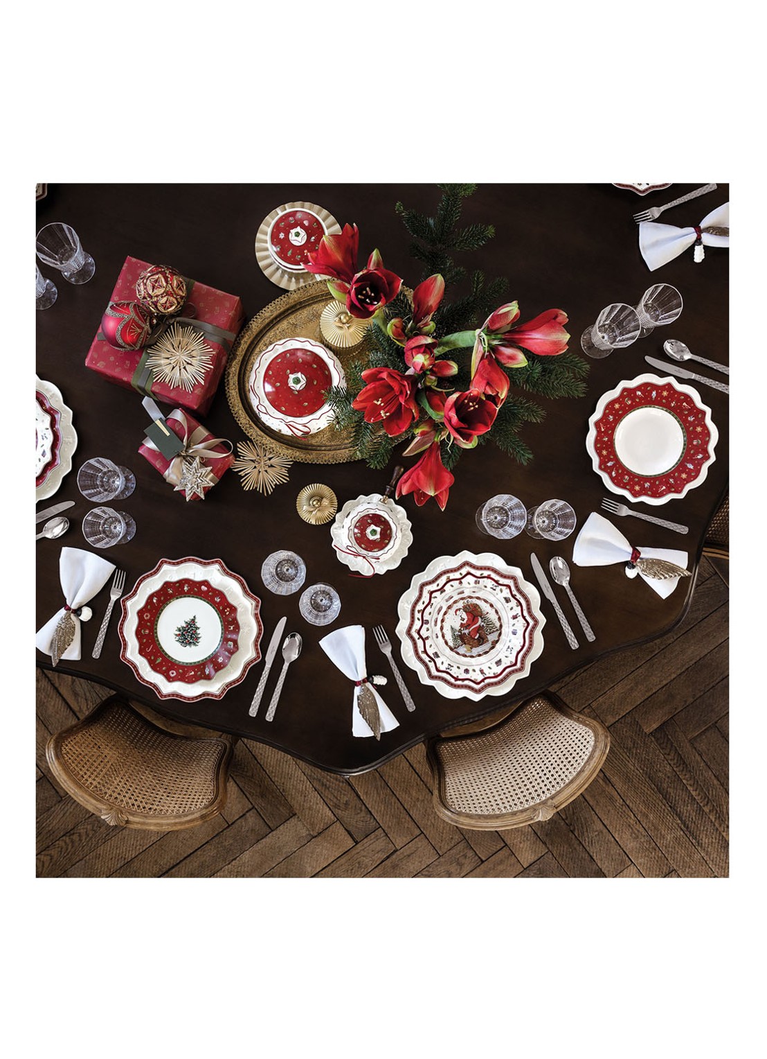 Villeroy & Boch Toy's Delight Kerst dinerbord 25 cm - detail 4 steenrood