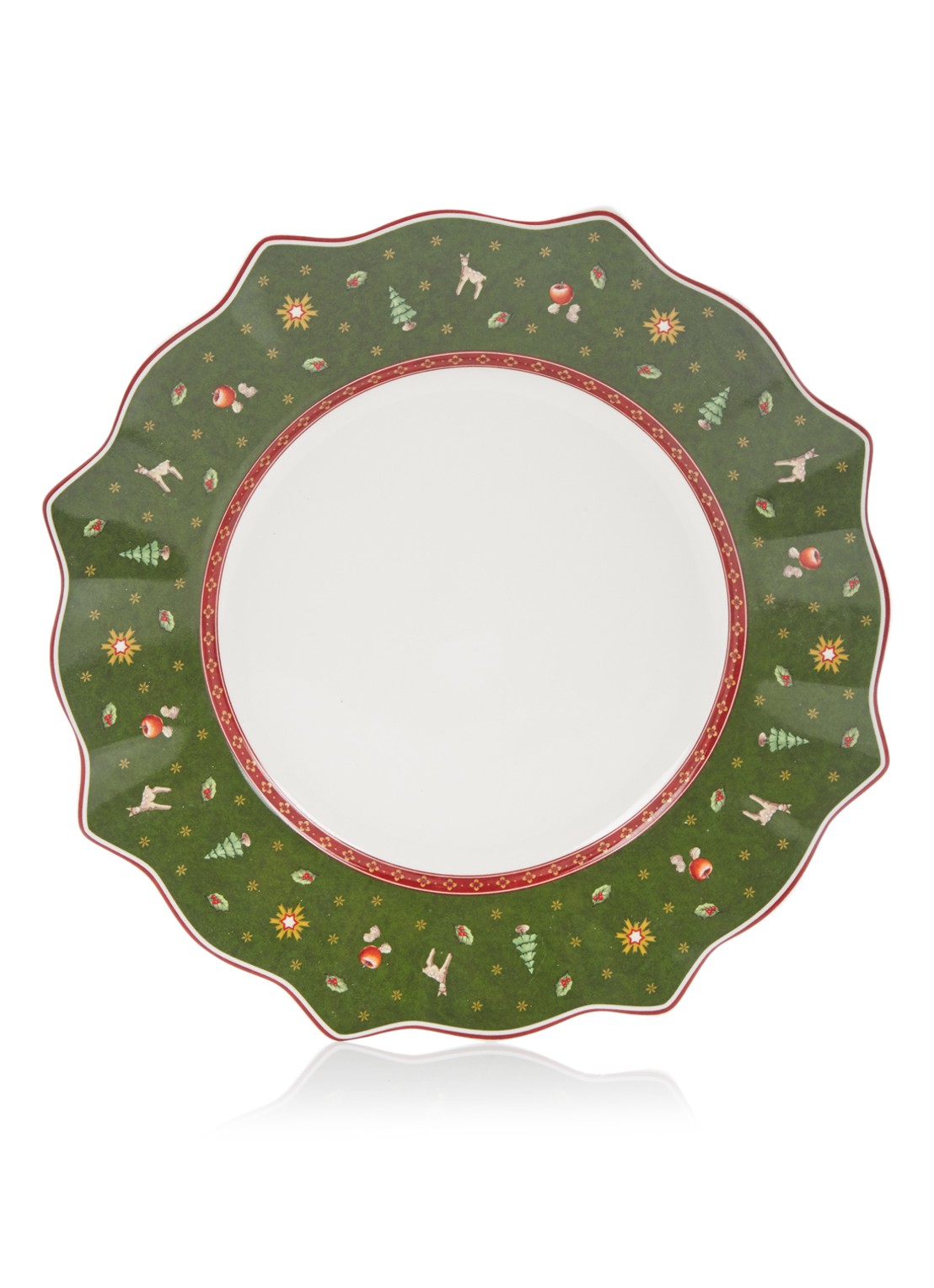 Villeroy & Boch Toy's Delight Kerst dinerbord 29 cm - voorkant 3 groen