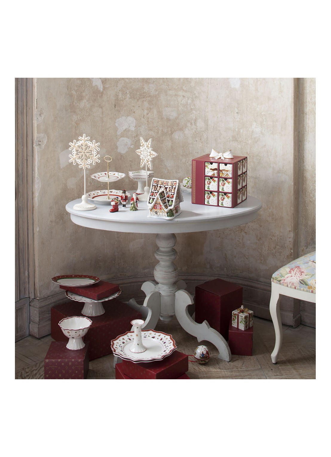 Villeroy & Boch Toy's Delight Kerst etagère 24 cm - detail 5 gebroken wit