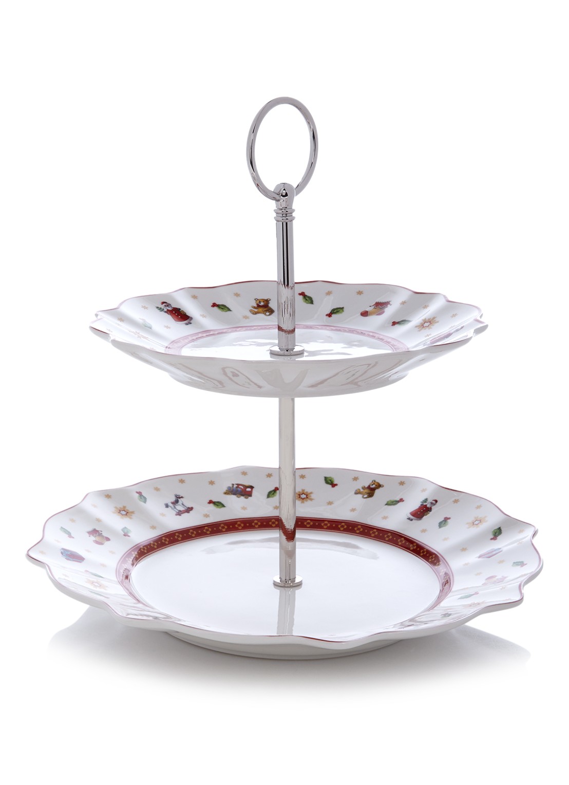 Villeroy & Boch Toy's Delight Kerst etagère 24 cm - voorkant gebroken wit