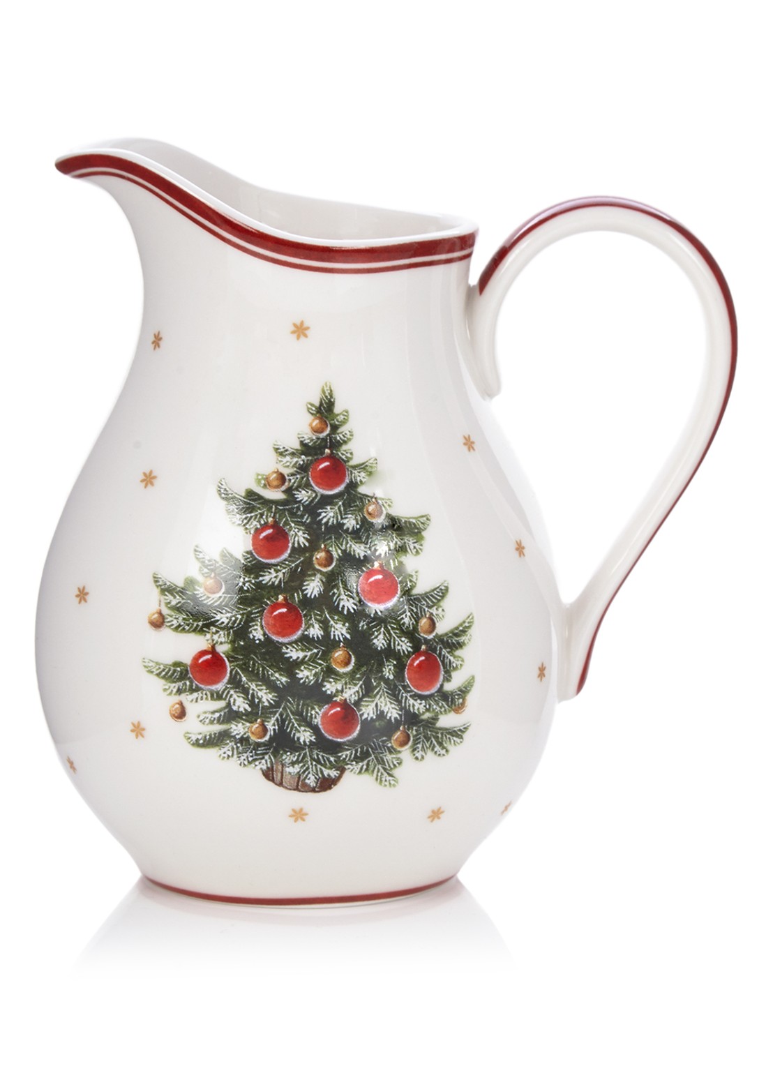 Villeroy & Boch Toy's Delight Kerst melkkan 14 cm - voorkant gebroken wit