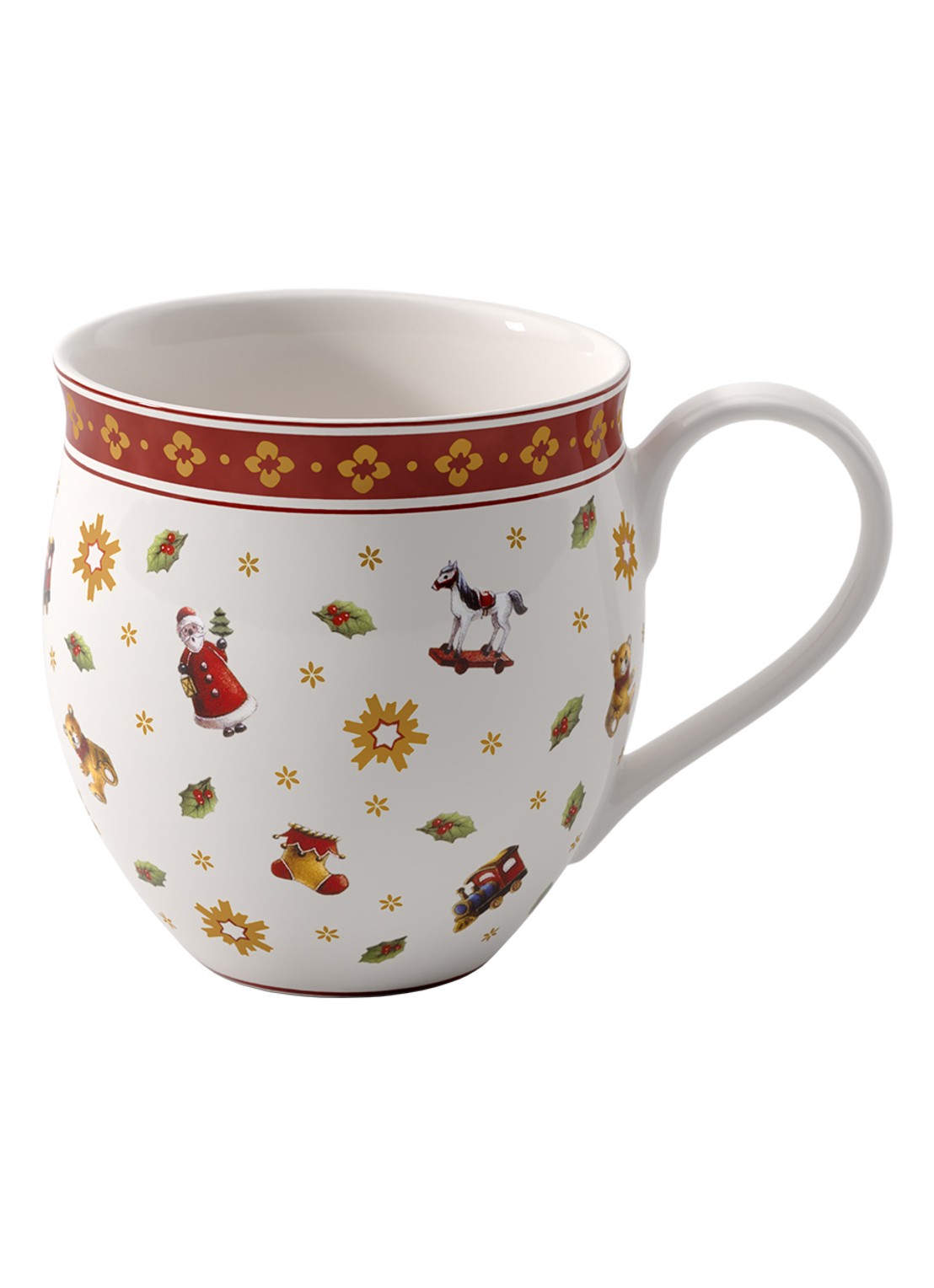 Villeroy & Boch Toy's Delight kerst mok 34 cl - voorkant 2 gebroken wit
