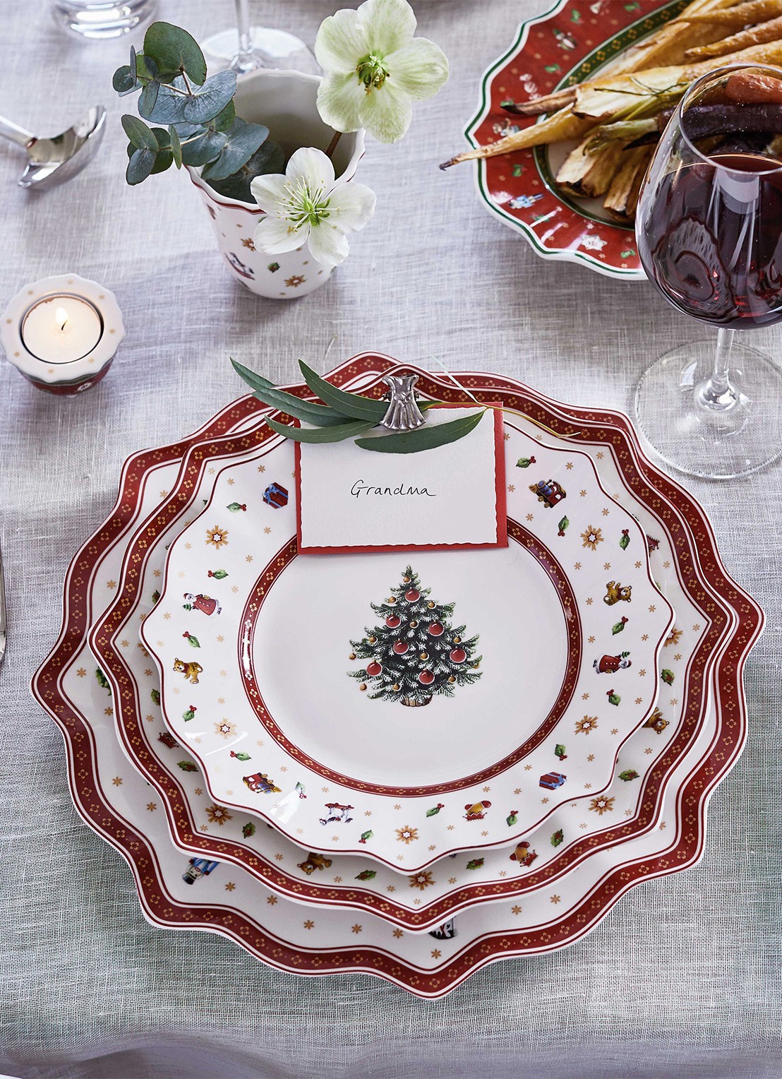 Villeroy & Boch Toy's Delight Kerst onderbord 31 cm - voorkant 2 gebroken wit