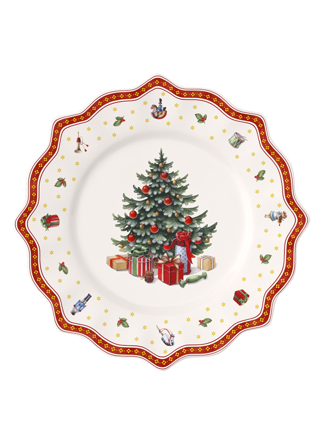 Villeroy & Boch Toy's Delight Kerst onderbord 35 cm - voorkant steenrood