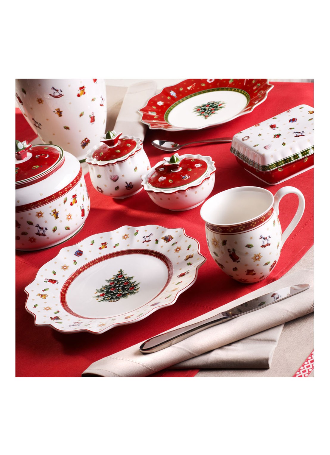 Villeroy & Boch Toy's Delight Kerst ontbijtbord 24 cm - detail 5 gebroken wit