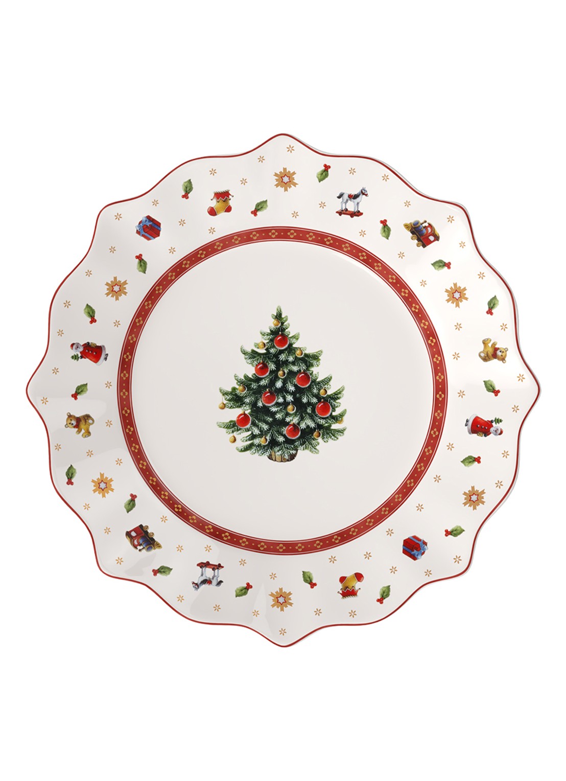 Villeroy & Boch Toy's Delight Kerst ontbijtbord 24 cm - voorkant gebroken wit