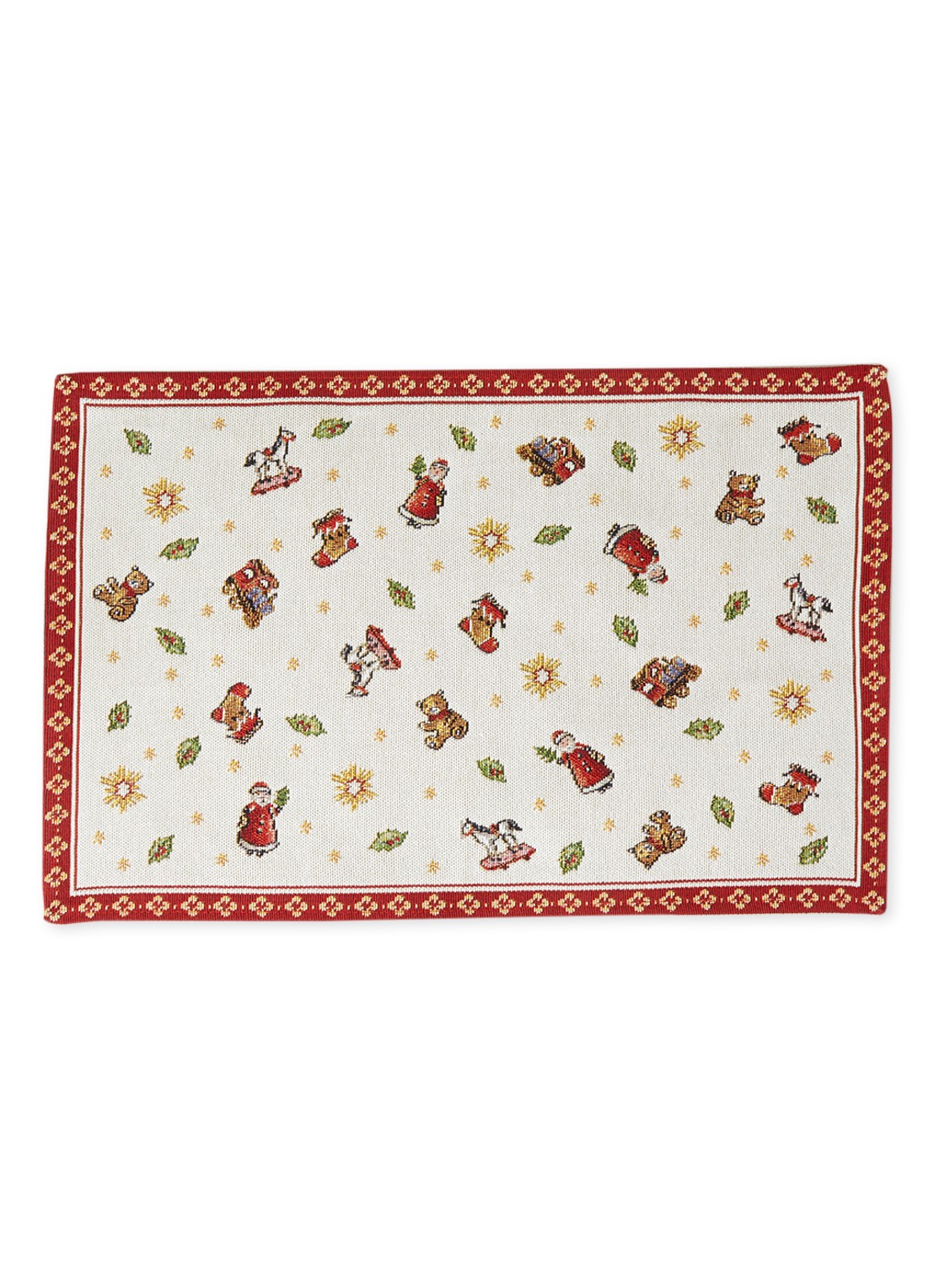 Villeroy & Boch Toy's Delight Kerst placemat 32 x 50 cm - voorkant 3 donkerrood
