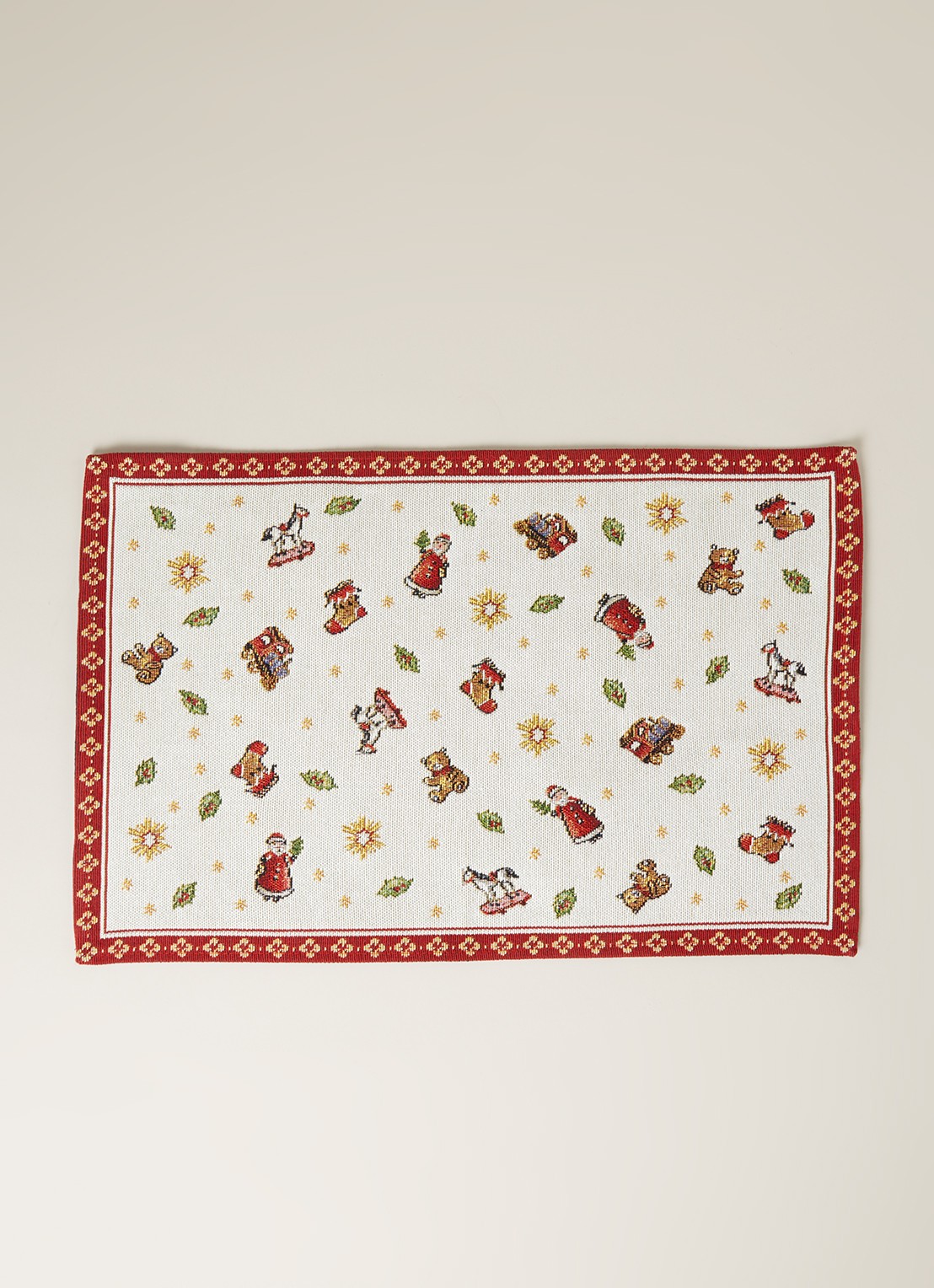 Villeroy & Boch Toy's Delight Kerst placemat 32 x 50 cm - voorkant 4 donkerrood