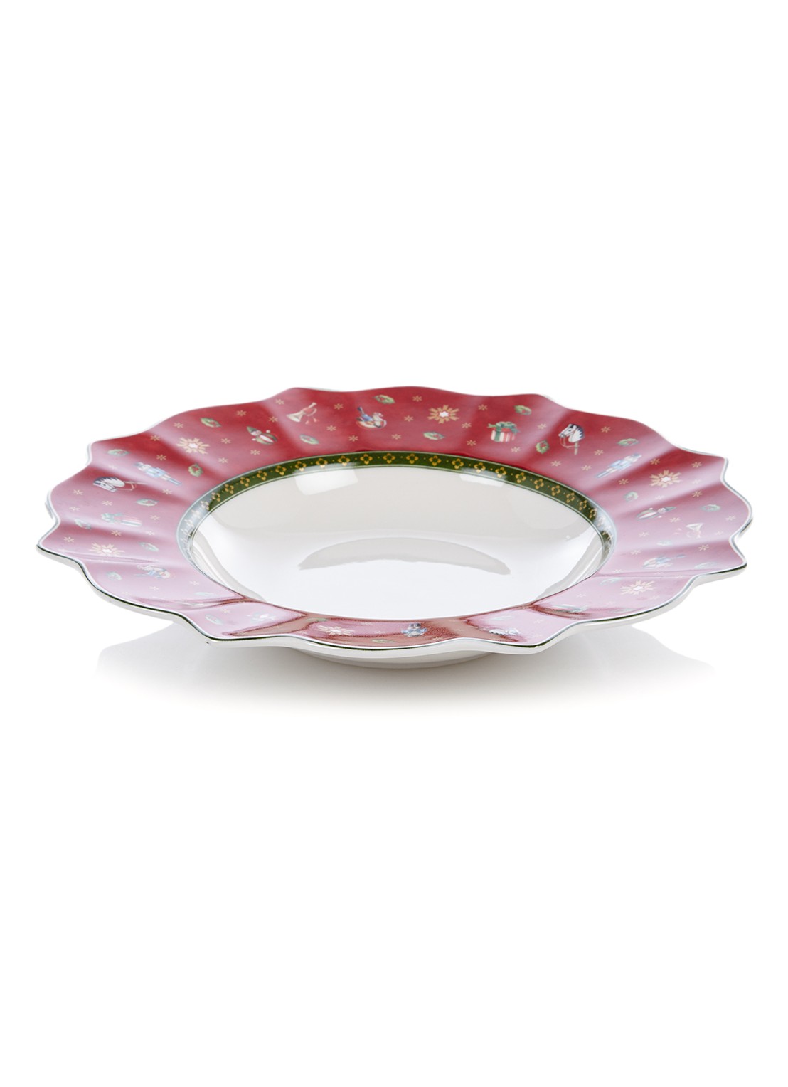 Villeroy & Boch Toy's Delight Kerst soepbord 26 cm - voorkant 3 steenrood