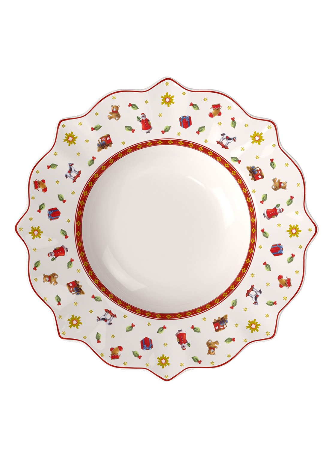 Villeroy & Boch Toy's Delight Kerst soepbord 26 cm - voorkant gebroken wit