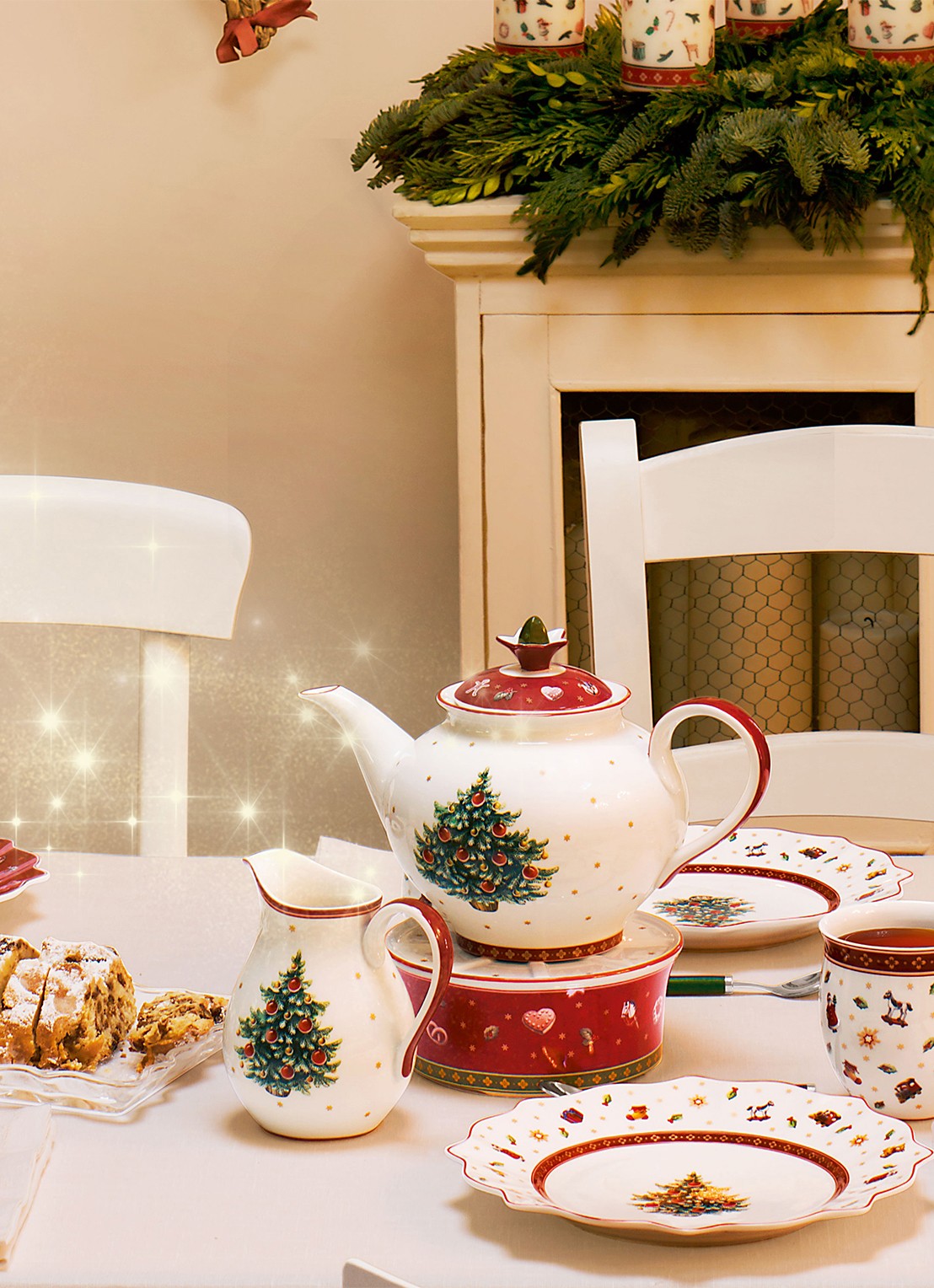 Villeroy & Boch Toy's Delight Kerst theepot 1,5 liter - achterkant gebroken wit