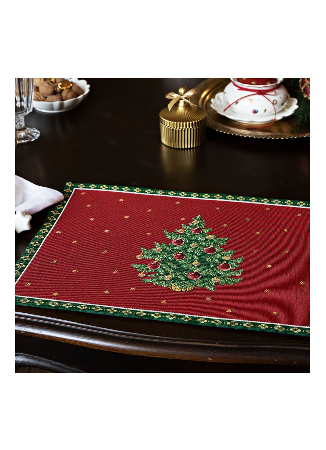 Villeroy & Boch Toy's Delight Kerstboom placemat 32 x 48 cm - detail 2 steenrood