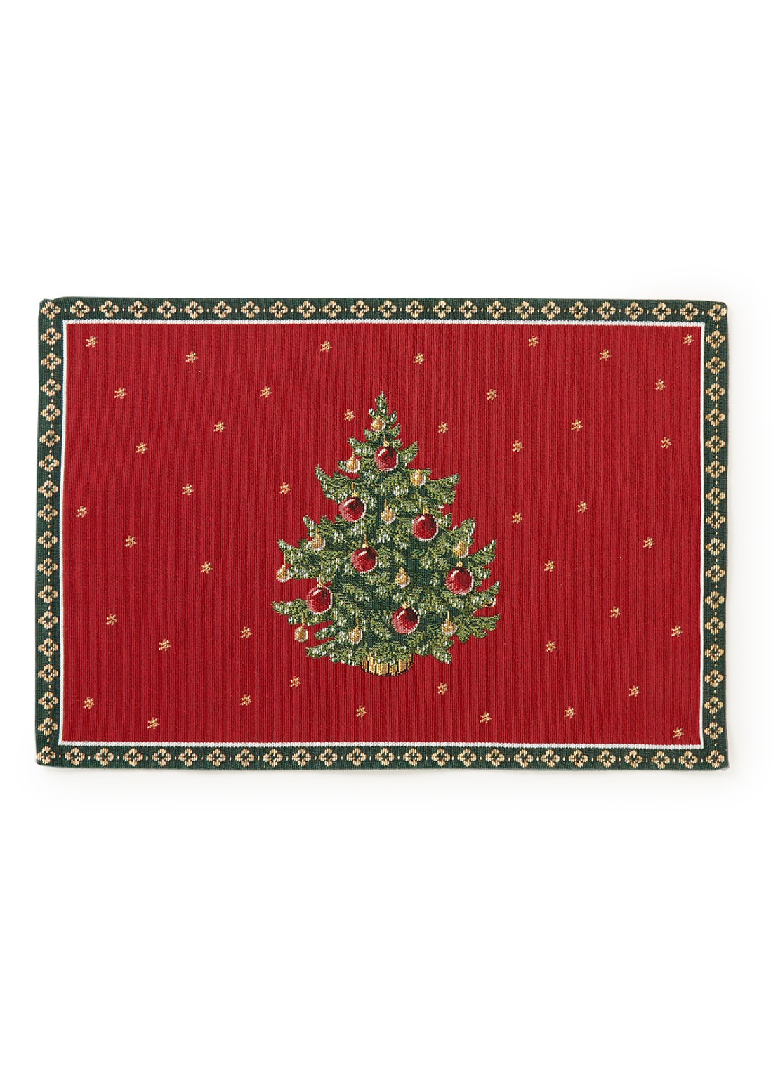 Villeroy & Boch Toy's Delight Kerstboom placemat 32 x 48 cm - voorkant 3 steenrood
