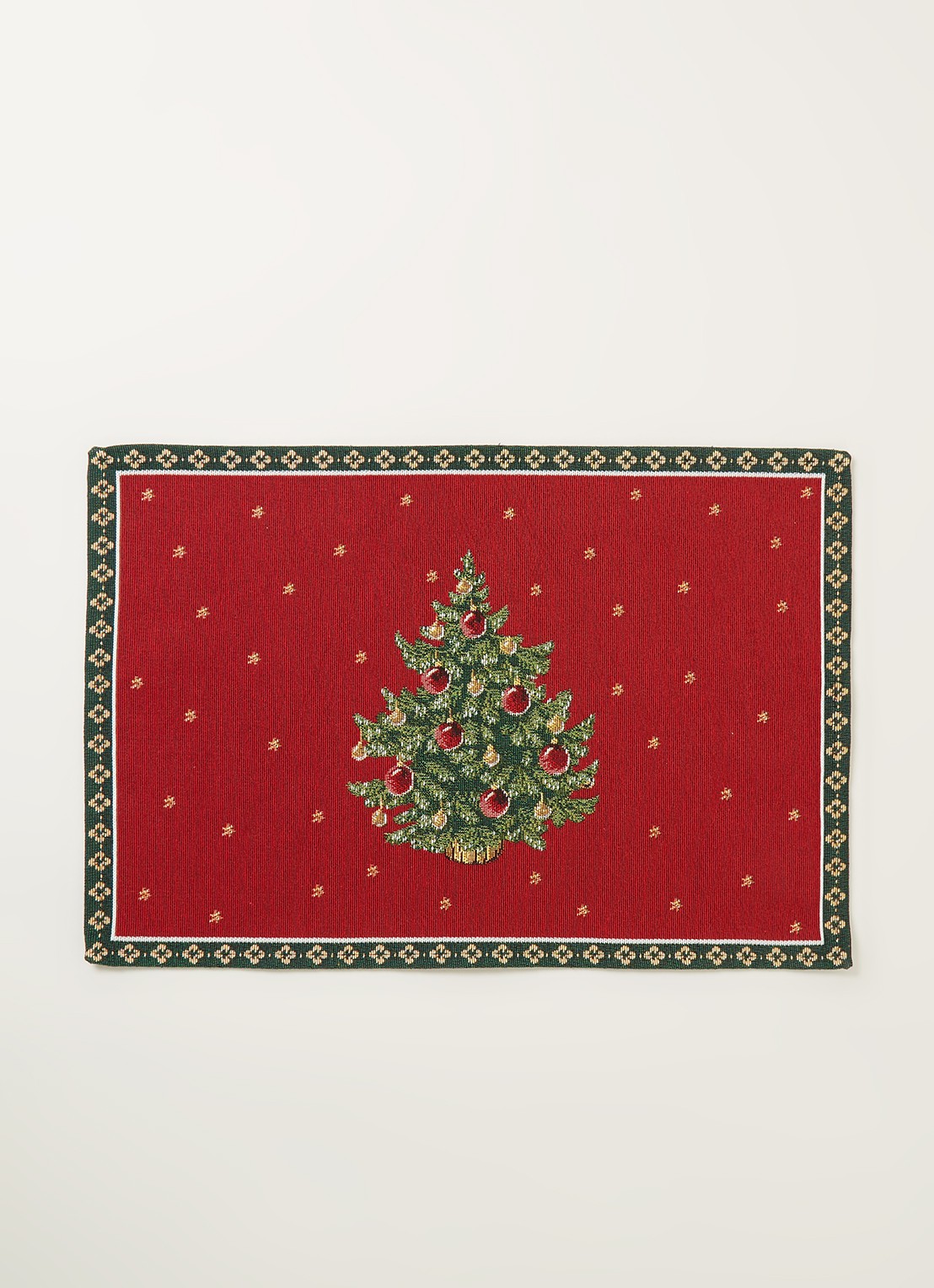 Villeroy & Boch Toy's Delight Kerstboom placemat 32 x 48 cm - voorkant 4 steenrood