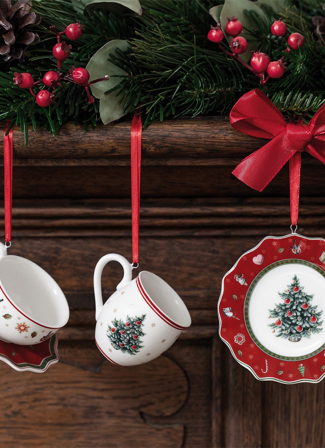 Villeroy & Boch Toy's Delight kersthangerset 3-delig - voorkant 2 gebroken wit