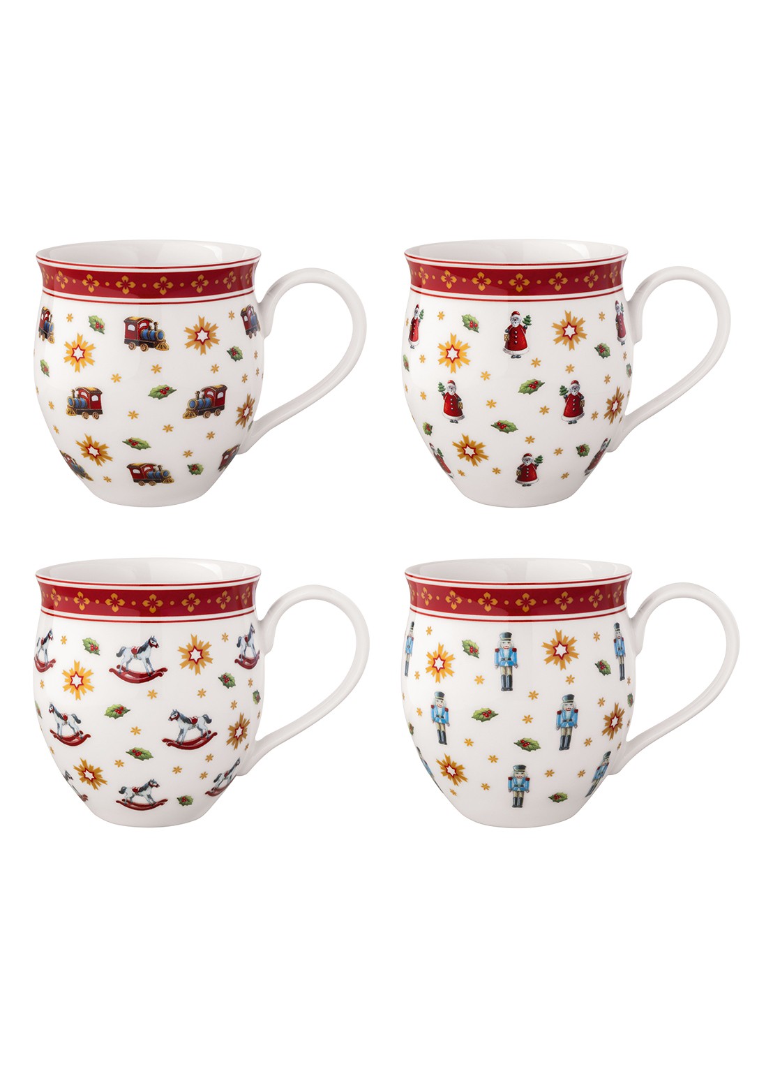 Villeroy & Boch Toy's Delight mok set van 4 - voorkant gebroken wit