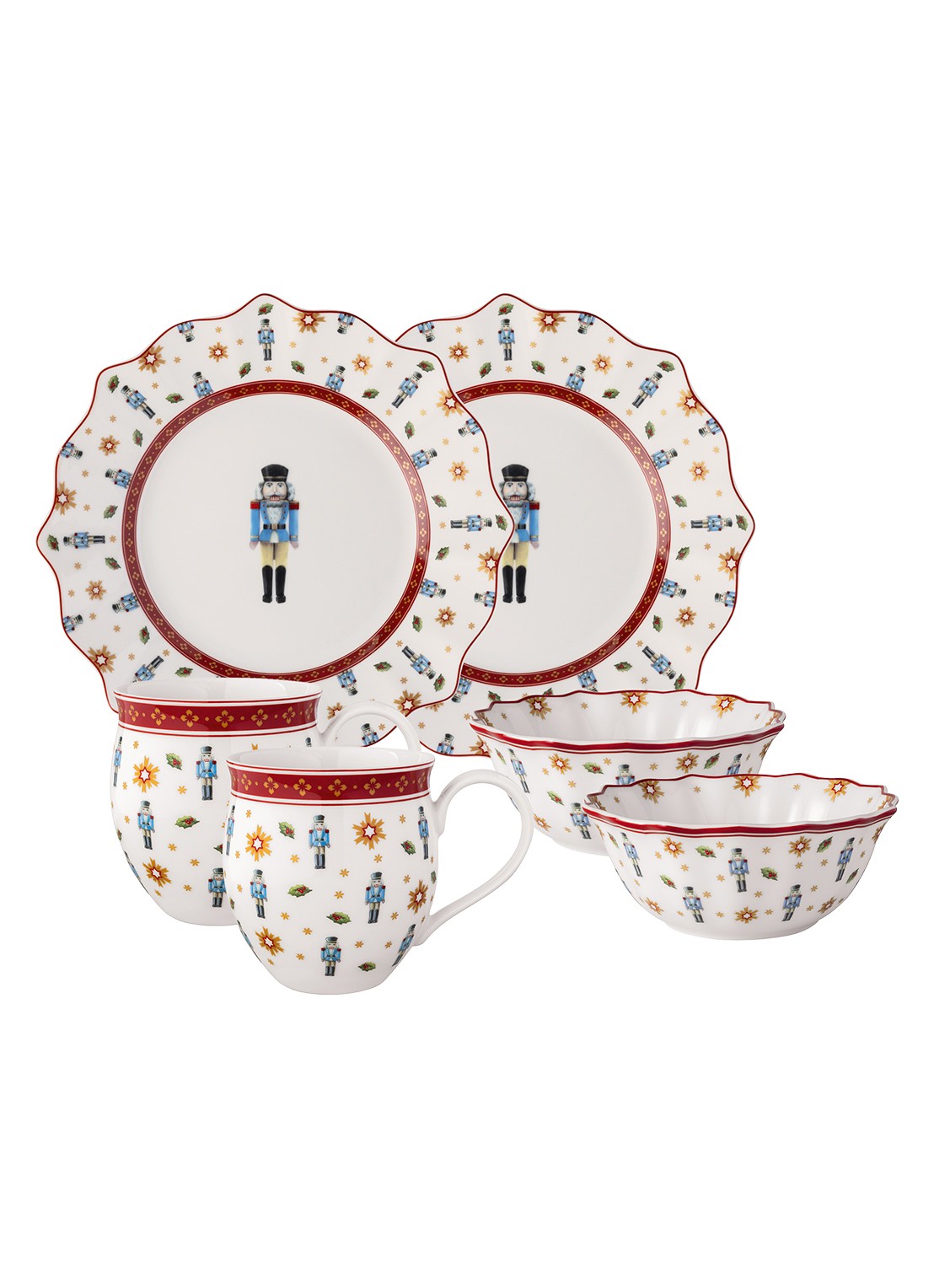 Villeroy & Boch Toy's Delight Notenkraker serviesset 6-delig - voorkant 2 gebroken wit
