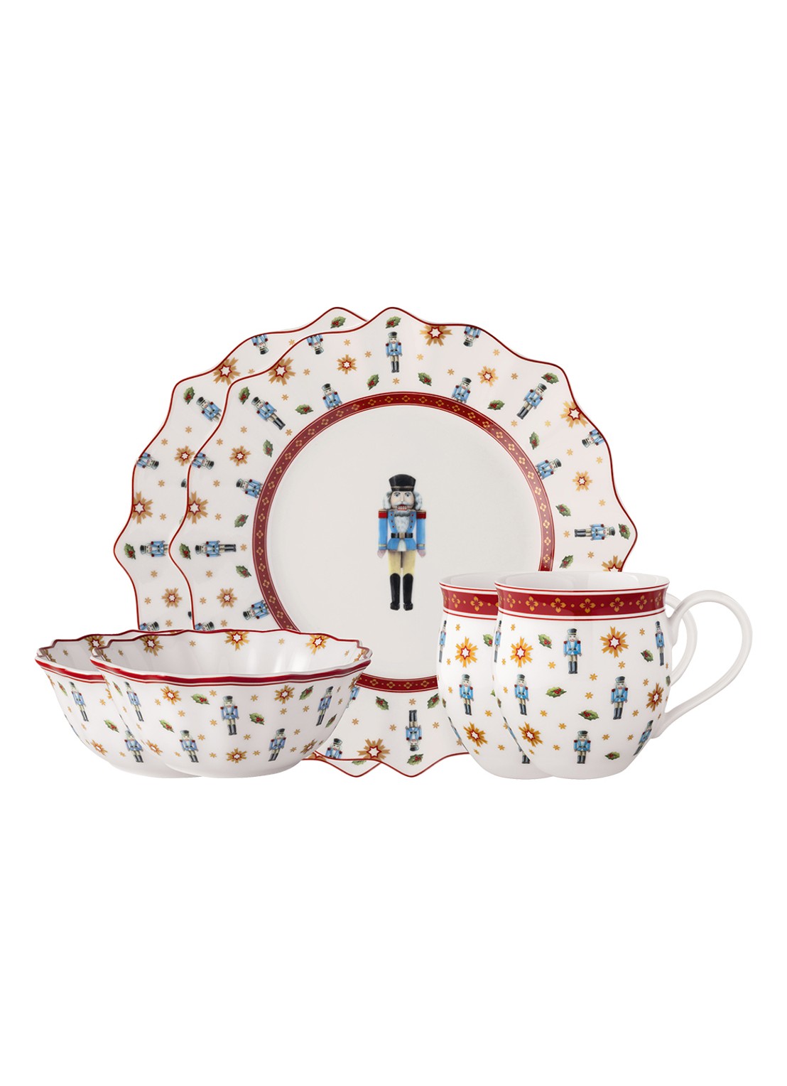 Villeroy & Boch Toy's Delight Notenkraker serviesset 6-delig - voorkant 2 gebroken wit