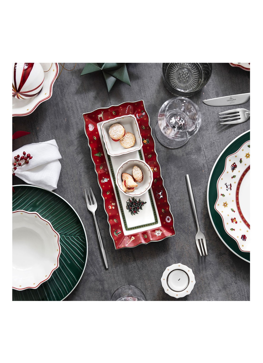 Villeroy & Boch Toy's Delight partyschaal set van 4 - detail 4 steenrood