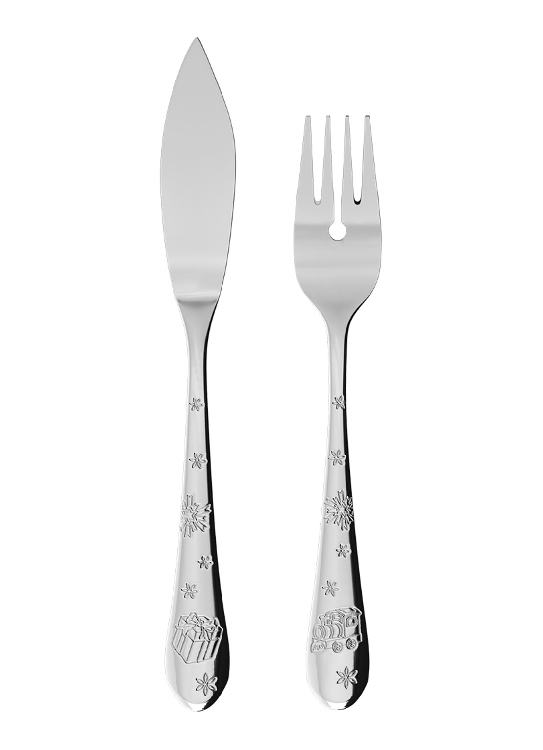 Villeroy & Boch Toy's Delight visbestekset 2-delig - voorkant 2 zilver