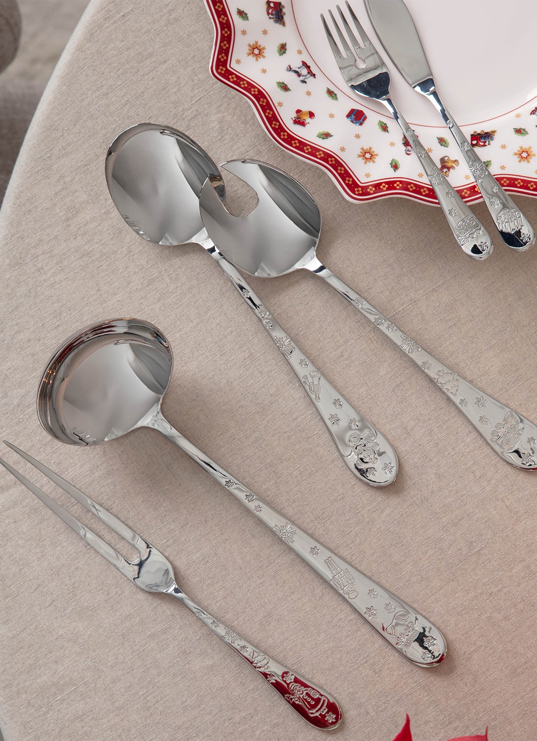 Villeroy & Boch Toy's Delight vleesvork - voorkant 3 zilver