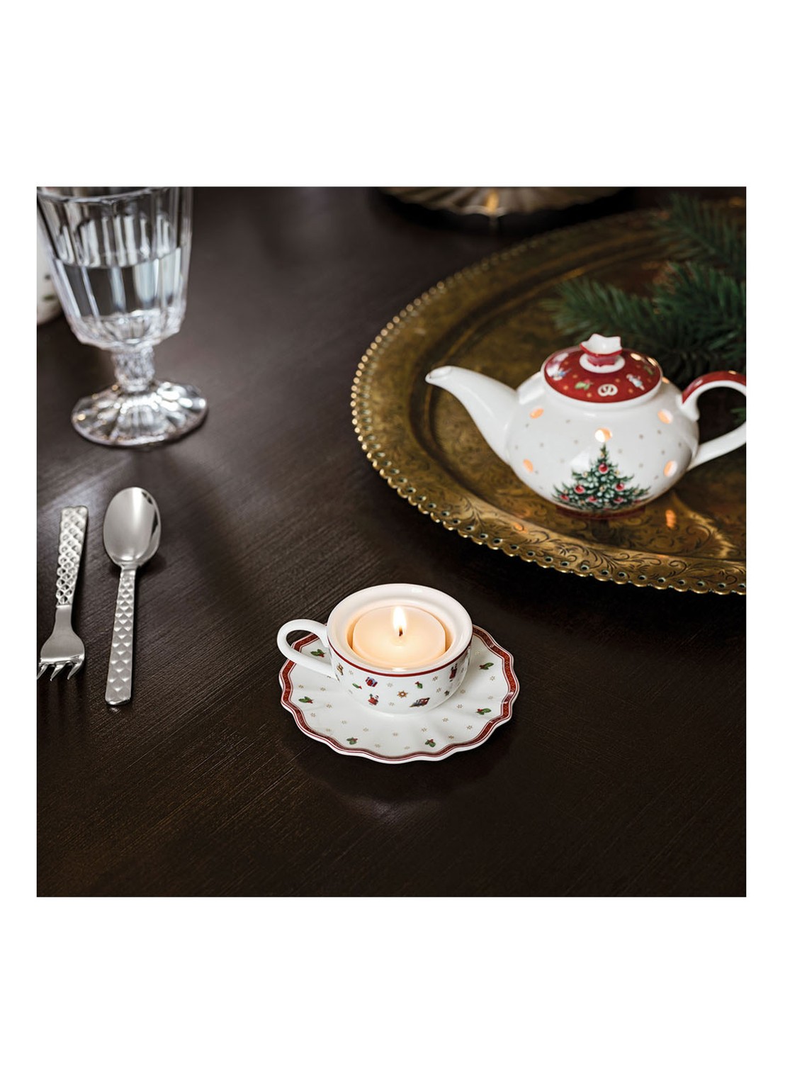 Villeroy & Boch Toy's Delight waxinelichthouder 4 cm - detail 3 gebroken wit