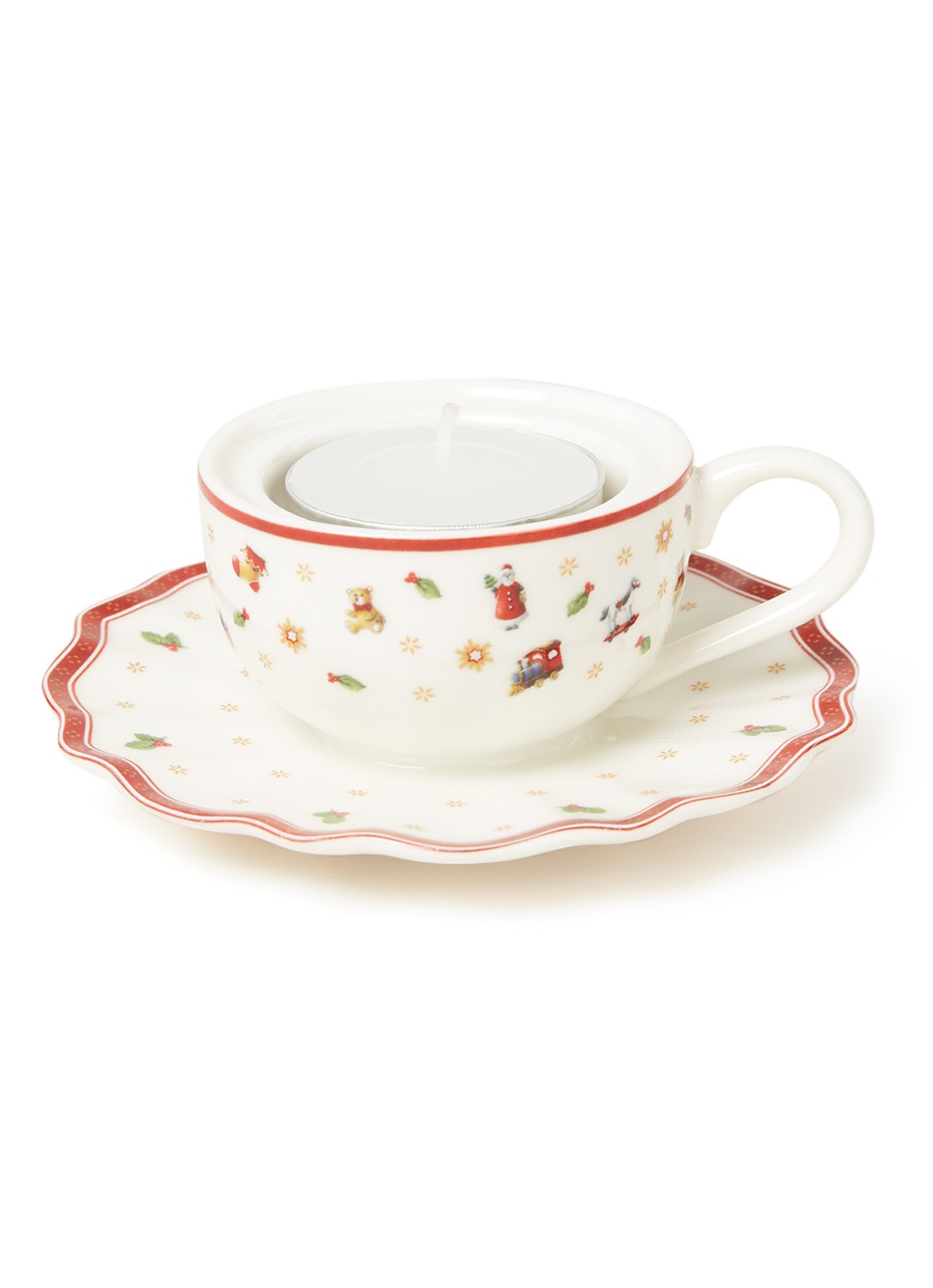 Villeroy & Boch Toy's Delight waxinelichthouder 4 cm - voorkant gebroken wit