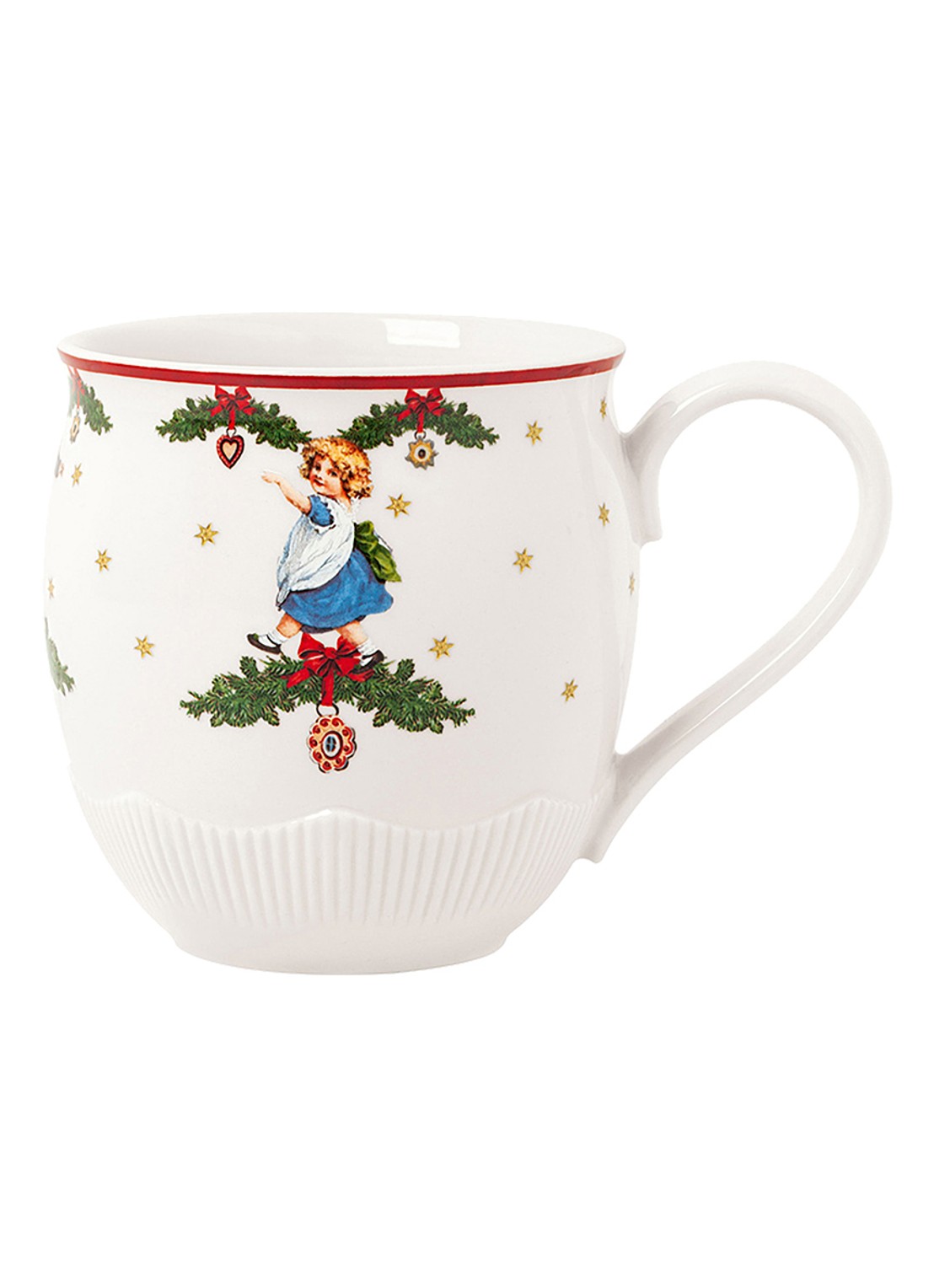 Villeroy & Boch Toy's Fantasy Jumbo Kids dancing mok 49 cl - voorkant 4 gebroken wit