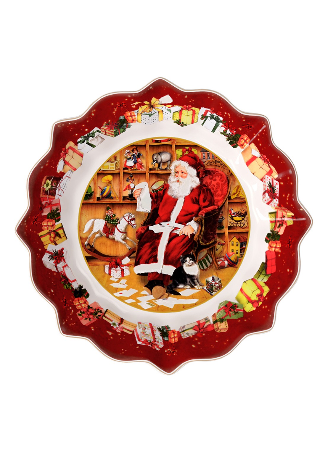 Villeroy & Boch Toy's Fantasy serveerschaal 25 cm - voorkant 3 steenrood