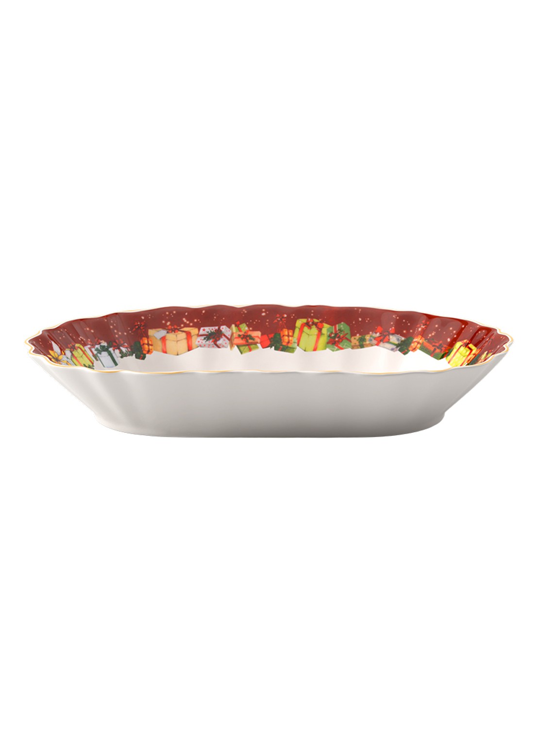 Villeroy & Boch Toy's Fantasy serveerschaal 30,5 x 20 cm - voorkant 2 steenrood