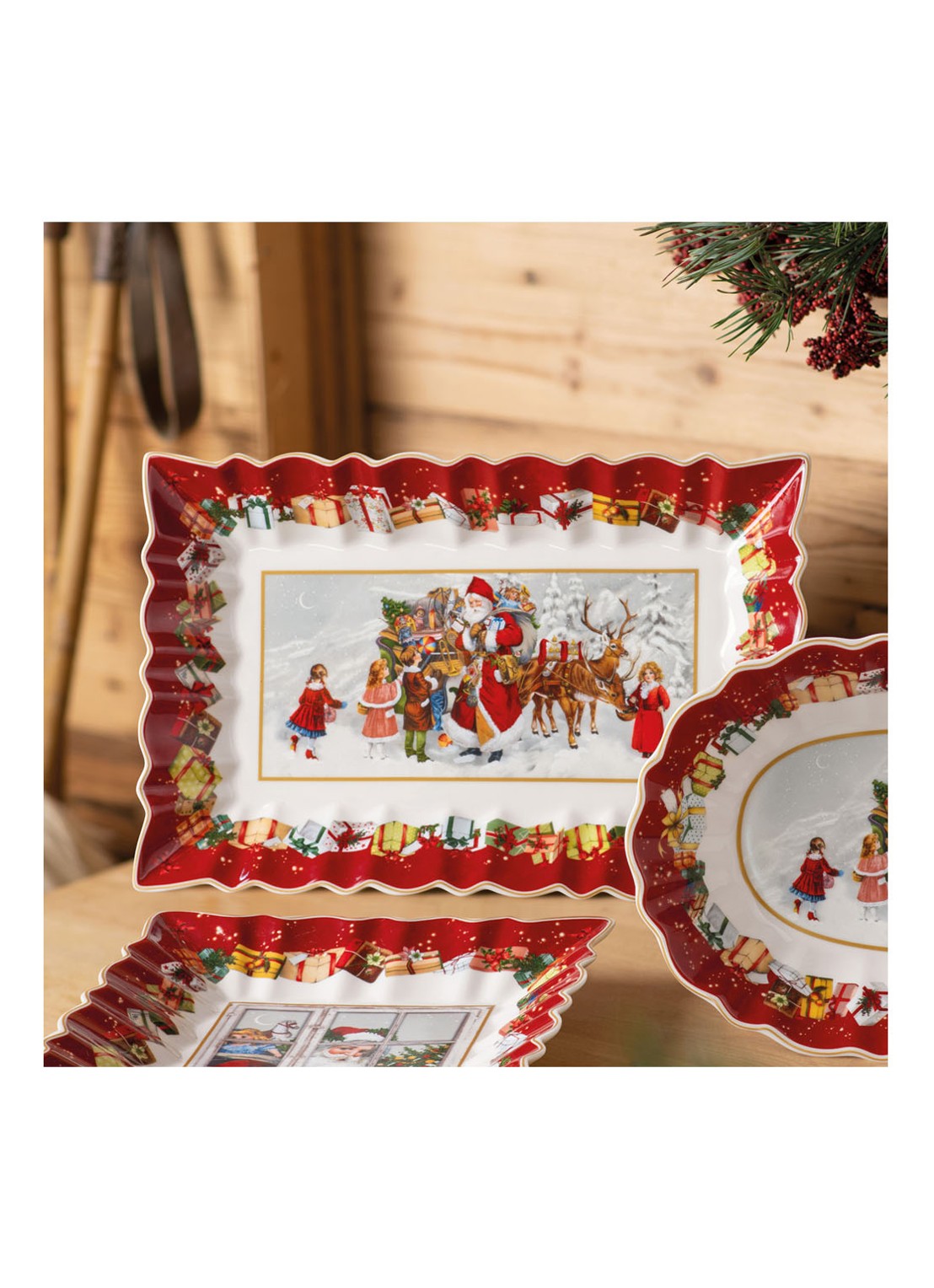 Villeroy & Boch Toy's Fantasy serveerschaal 36 cm - detail 7 steenrood