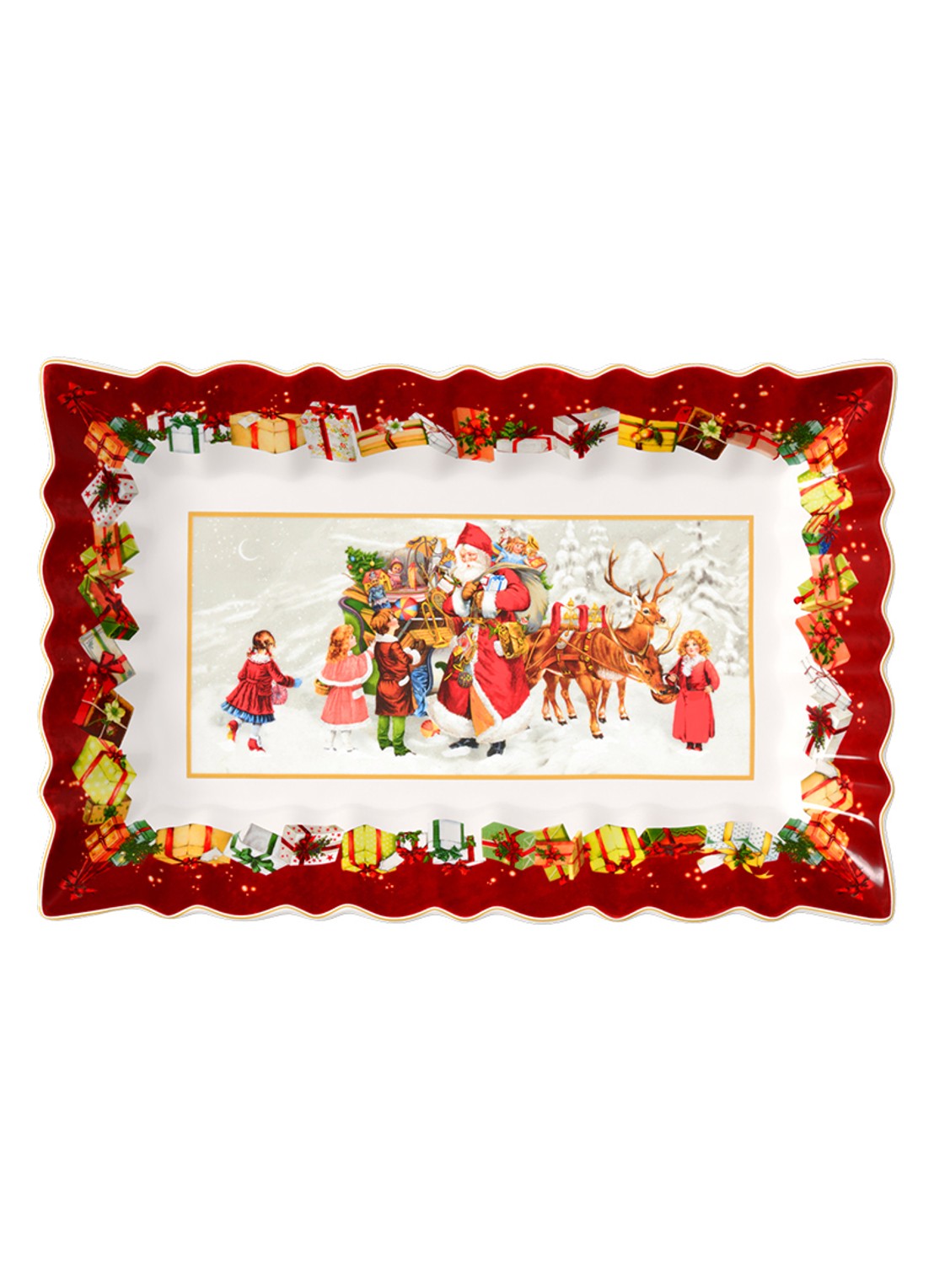 Villeroy & Boch Toy's Fantasy serveerschaal 36 cm - voorkant 2 steenrood