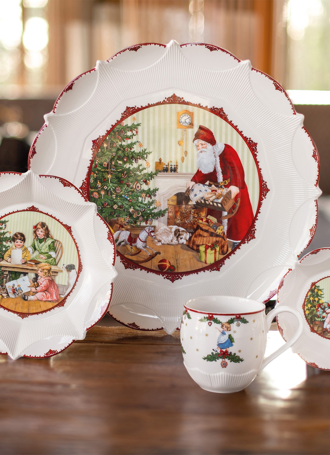 Villeroy & Boch Toy's Fantasy serveerschaal 42 cm - detail gebroken wit