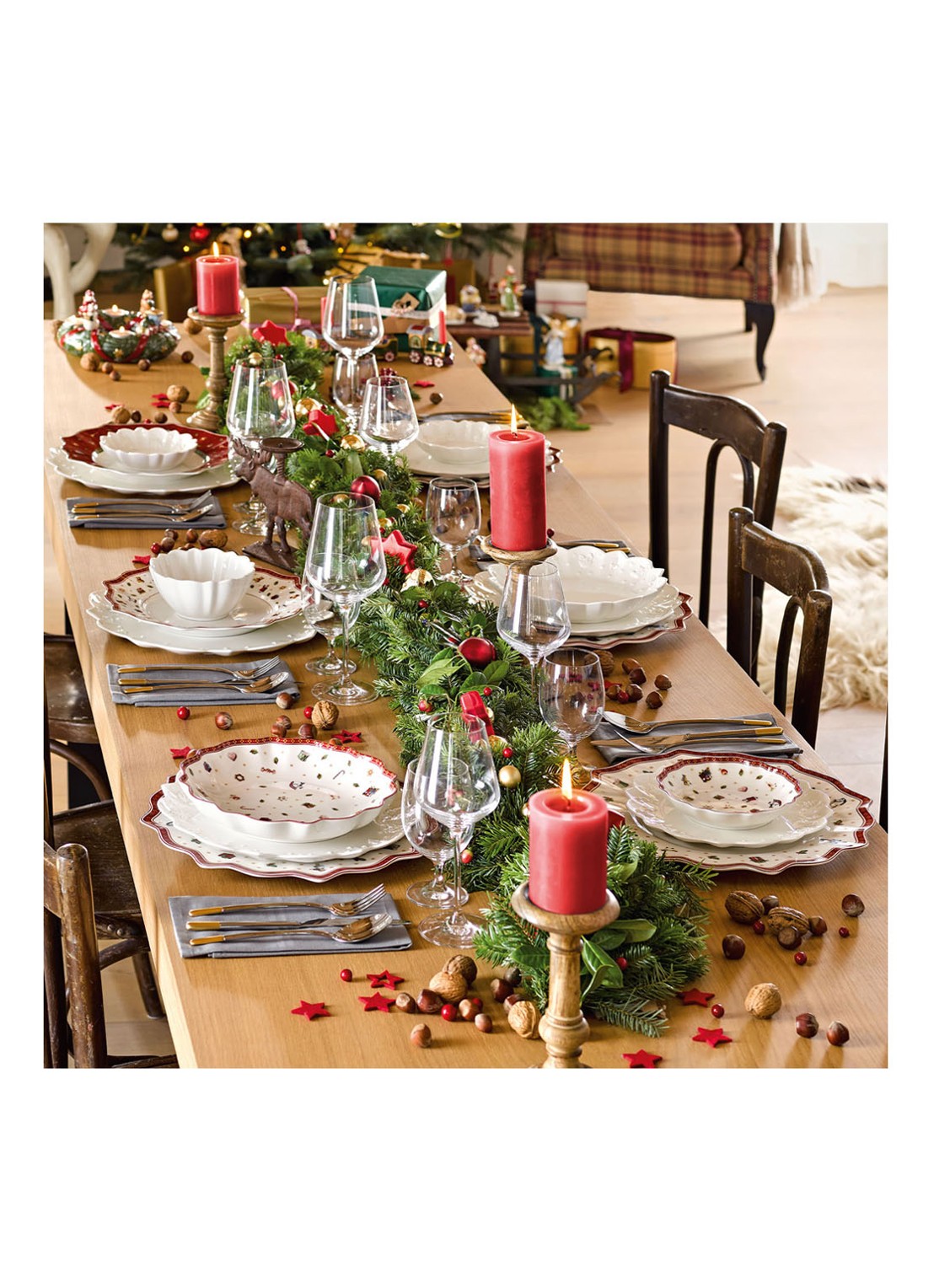Villeroy & Boch Toys Delight kerst serveerschaal 16 cm - detail 5 steenrood