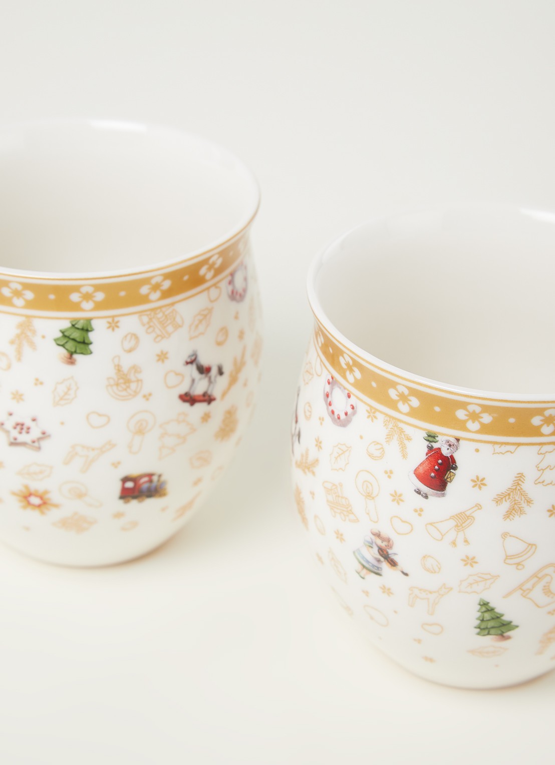 Villeroy & Boch Toys Delight kerstmok 35 cl set van 2 - detail goud