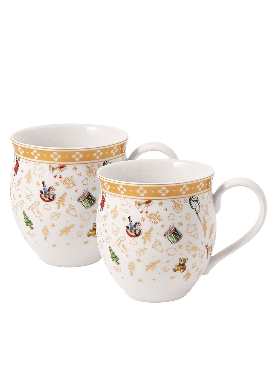 Villeroy & Boch Toys Delight kerstmok 35 cl set van 2 - voorkant goud
