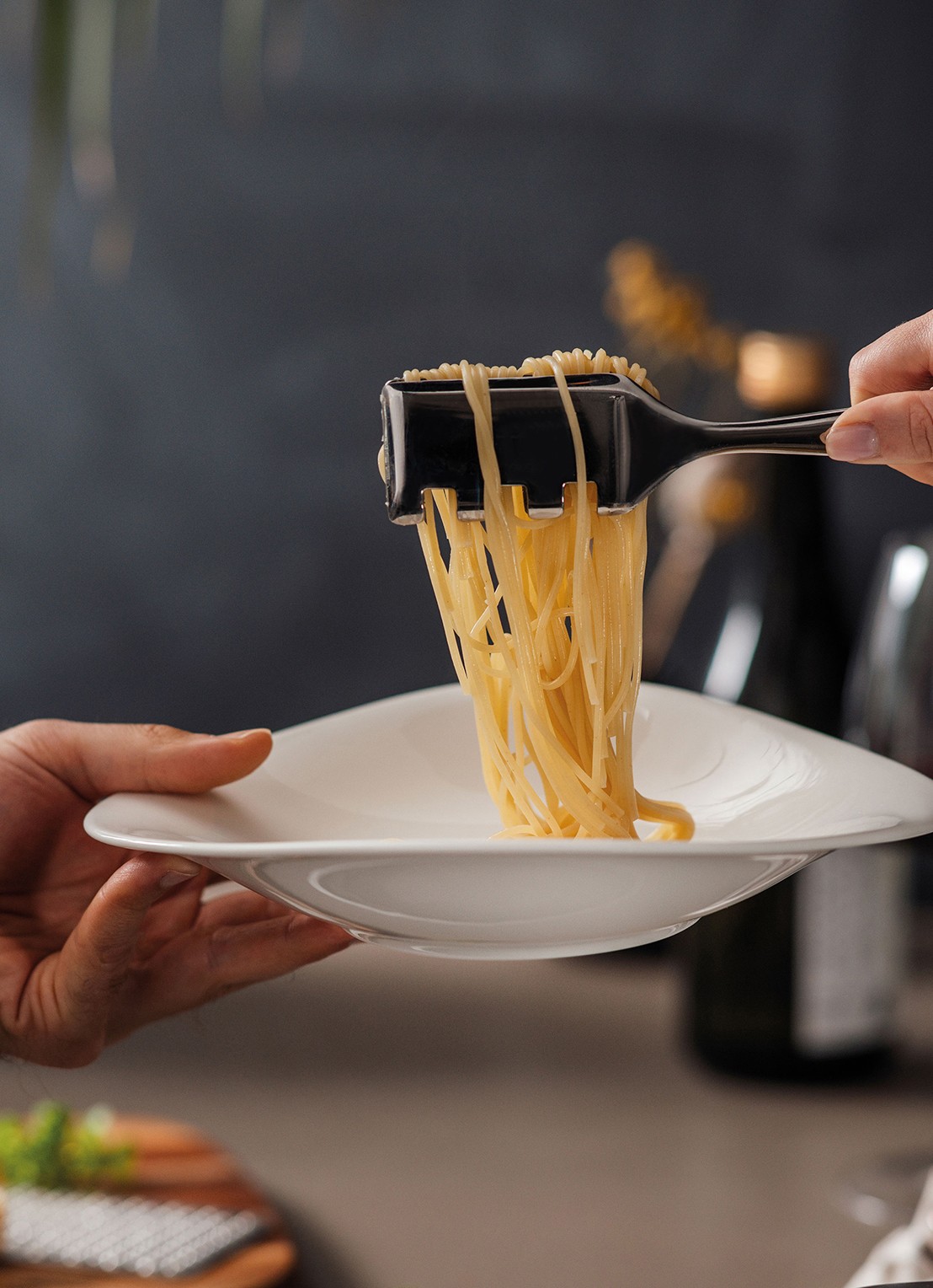 Villeroy & Boch Vapiano pastabord set van 2 - achterkant gebroken wit