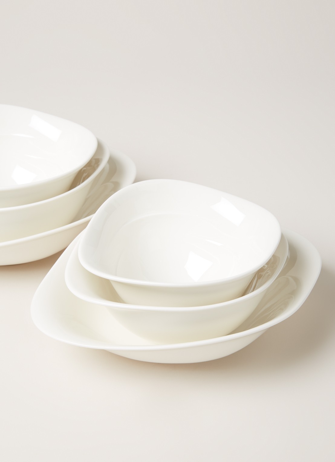Villeroy & Boch Vapiano serviesset 6-delig  - detail gebroken wit