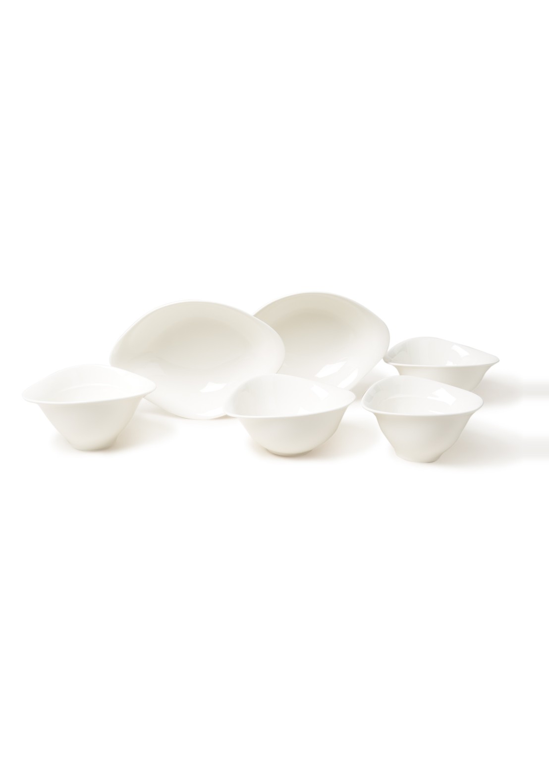 Villeroy & Boch Vapiano serviesset 6-delig  - voorkant 2 gebroken wit