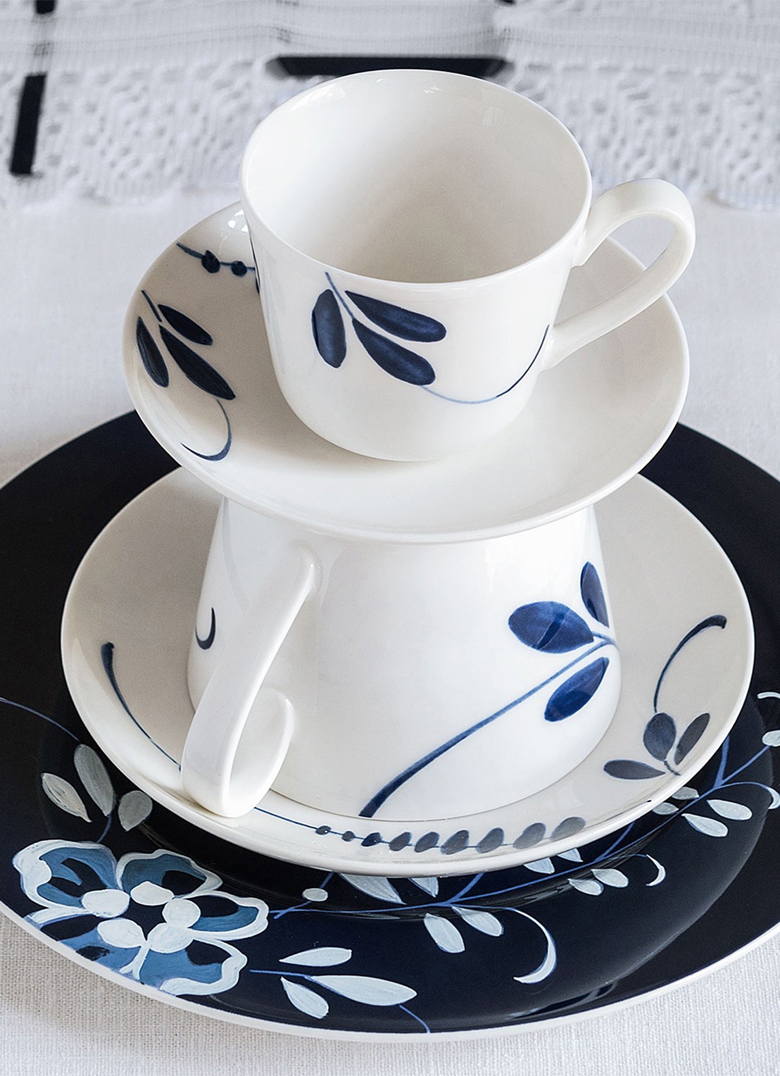 Villeroy & Boch Vieux Luxembourg Brindille schotel 14 cm - achterkant gebroken wit