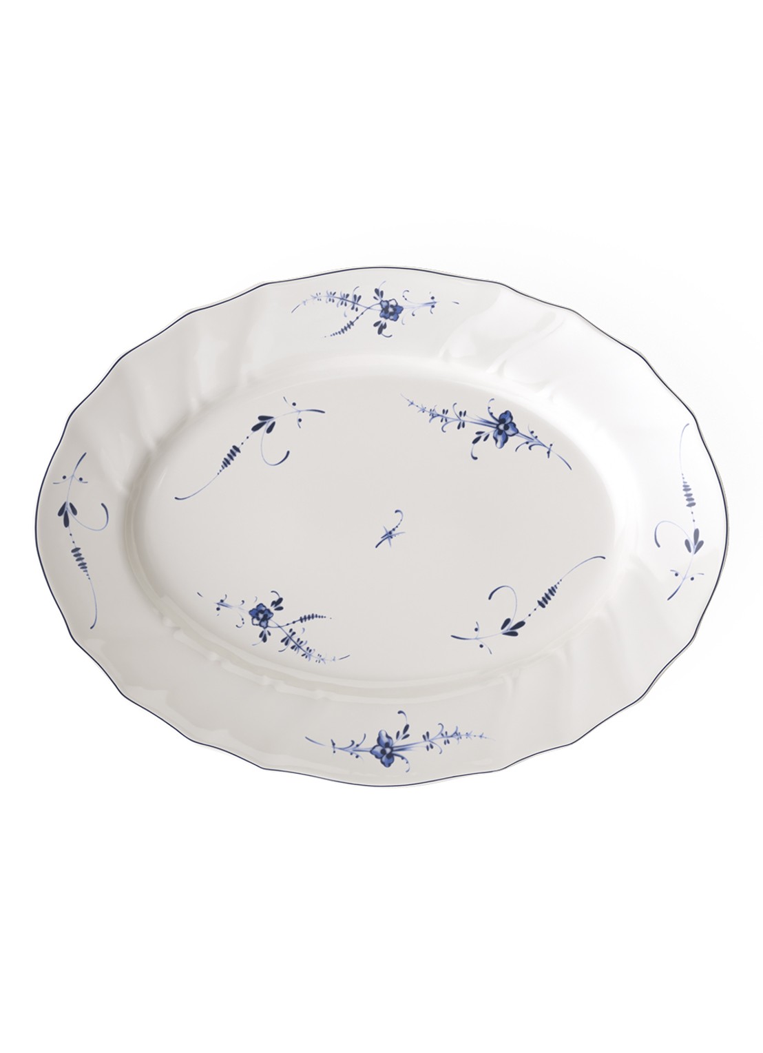 Villeroy & Boch Vieux Luxembourg serveerschaal 35 cm - voorkant 2 gebroken wit