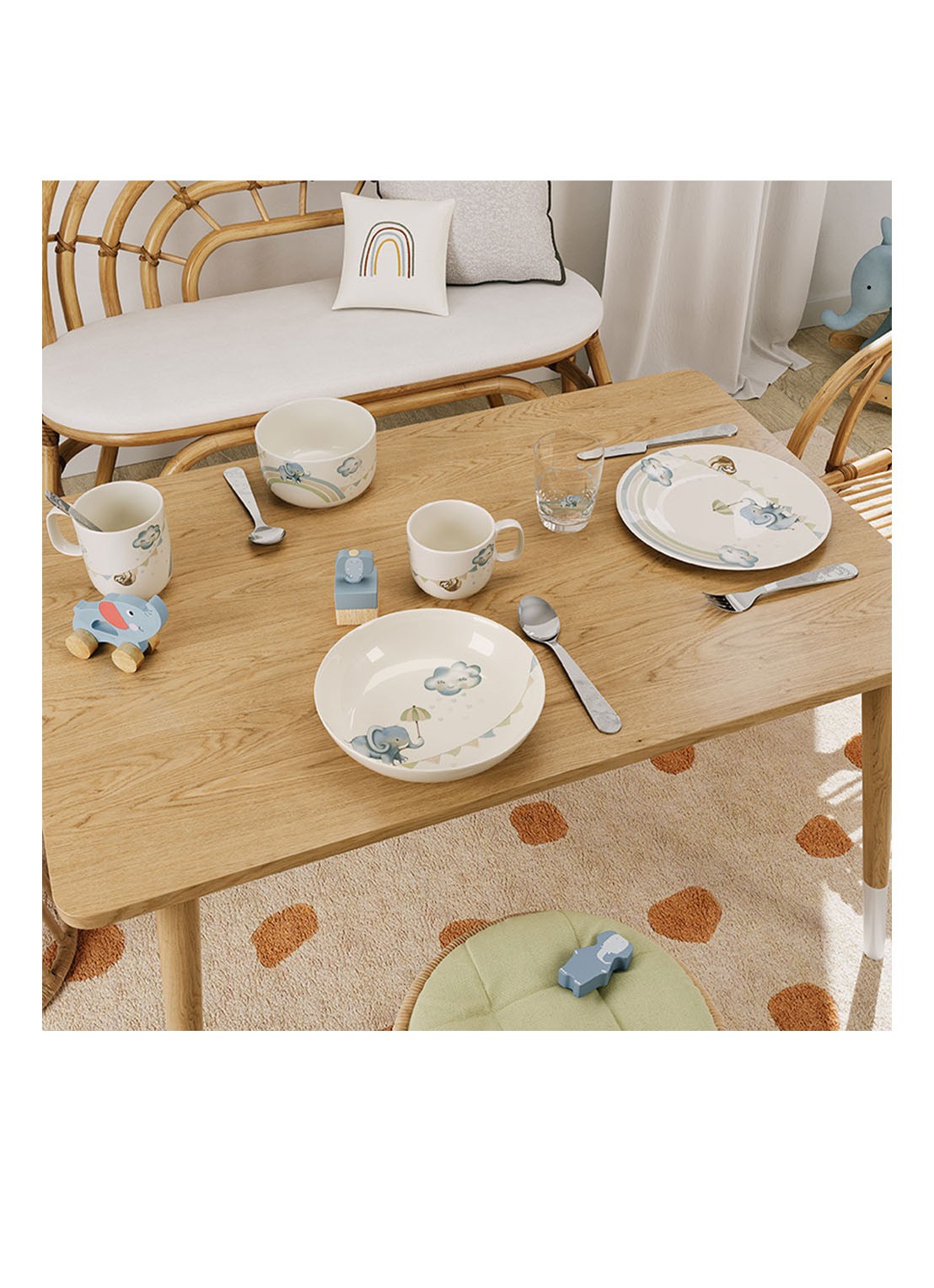 Villeroy & Boch Walk like an Elephant diep bord  18,7 cm - detail gebroken wit