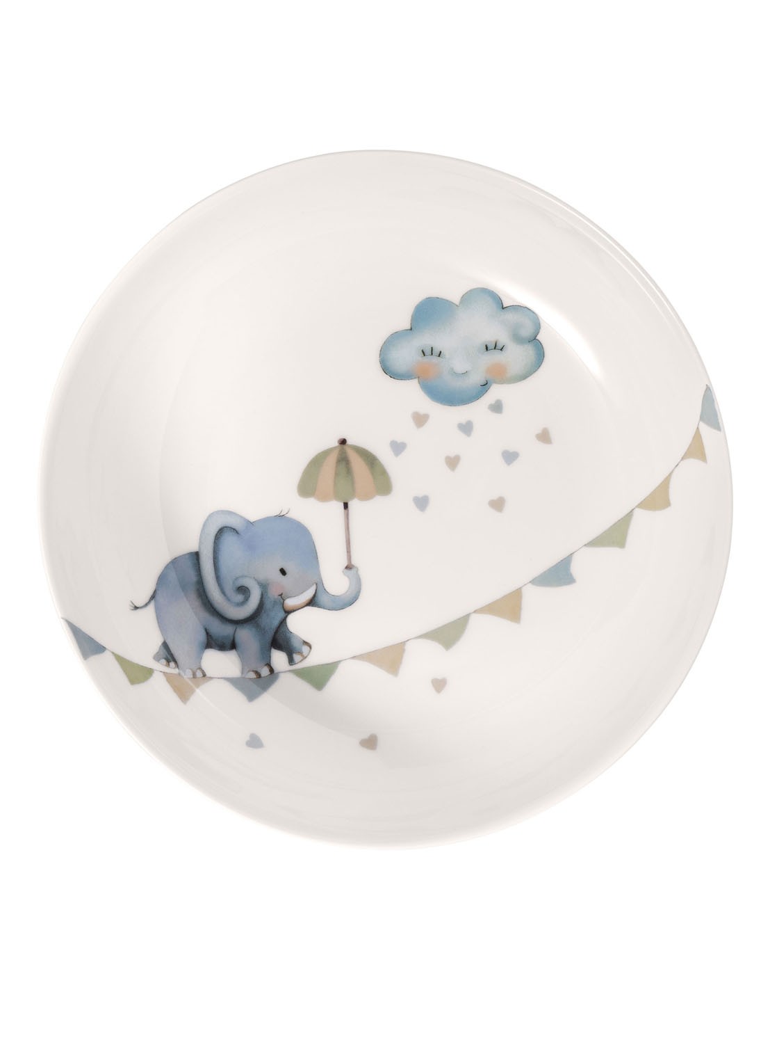 Villeroy & Boch Walk like an Elephant diep bord  18,7 cm - voorkant 2 gebroken wit