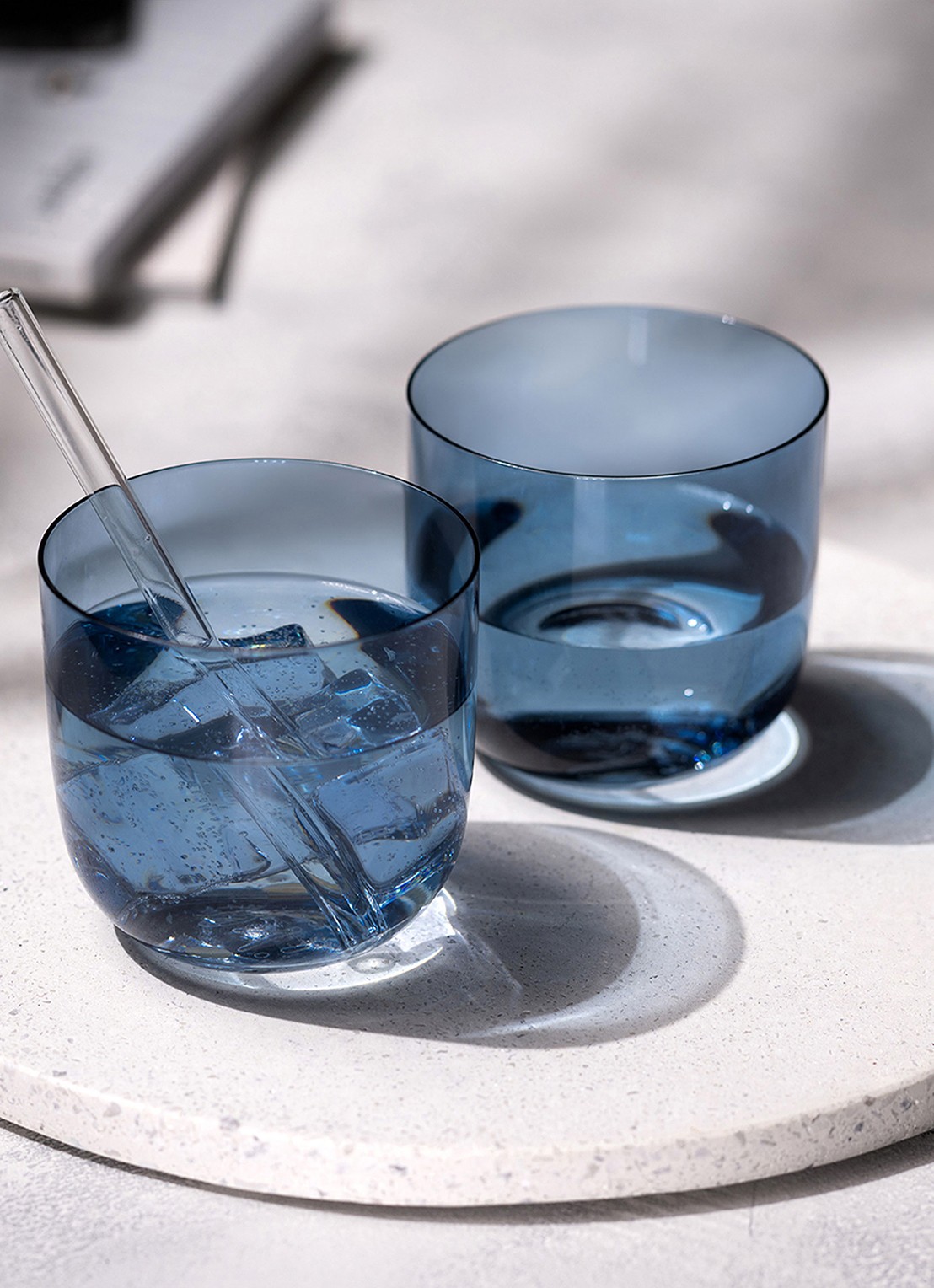 Villeroy & Boch Wasserglas, Set 2tlg 9x8cm - achterkant 3 blauw