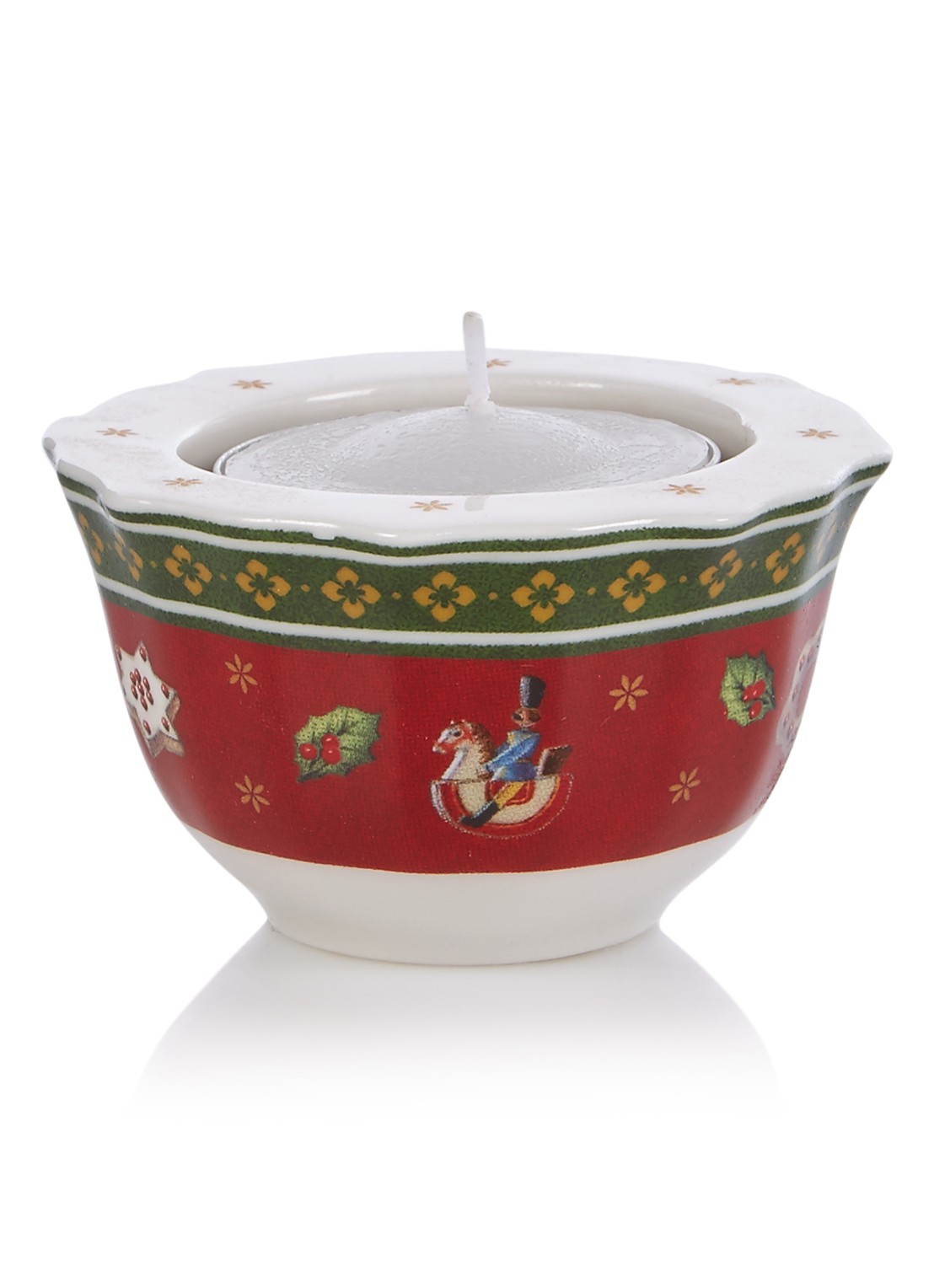 Villeroy & Boch Waxinelichthouder 4 cm - voorkant 2 steenrood