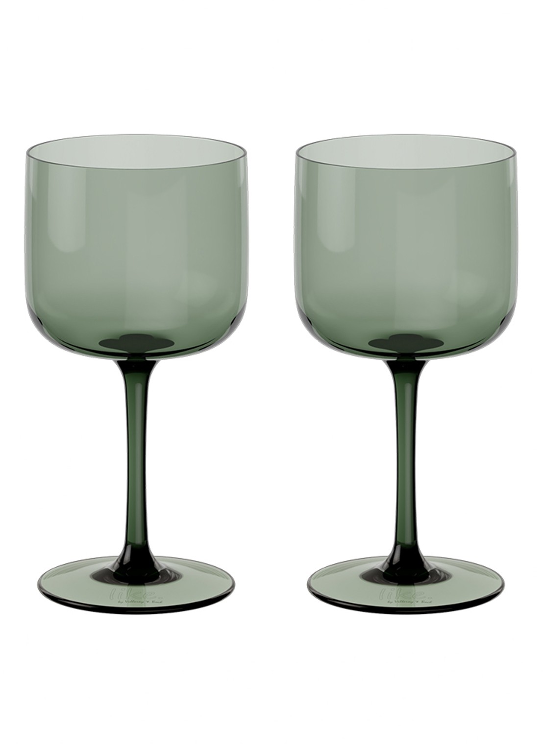 Villeroy & Boch Weinkelch, Set 2 tlg. 8,5x17cm - voorkant 4 lindegroen