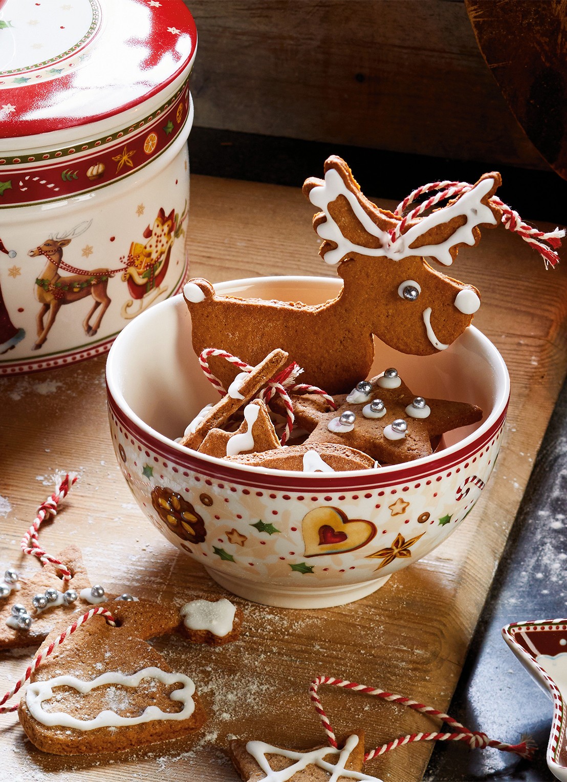 Villeroy & Boch Winter Bakery Delight Kerst kom 14 cm - detail 3 gebroken wit