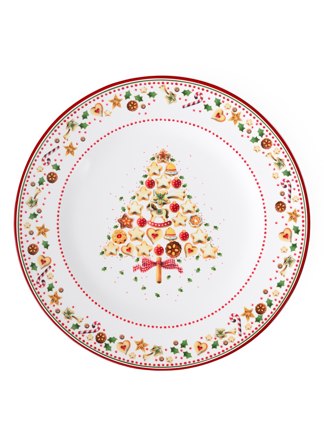 Villeroy & Boch Winter Bakery Delight Kerst onderbord 32 m - voorkant 2 gebroken wit