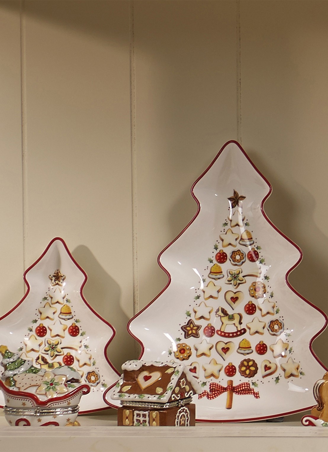 Villeroy & Boch Winter Bakery Delight Kerst partyschaal 17 cm - detail 2 gebroken wit