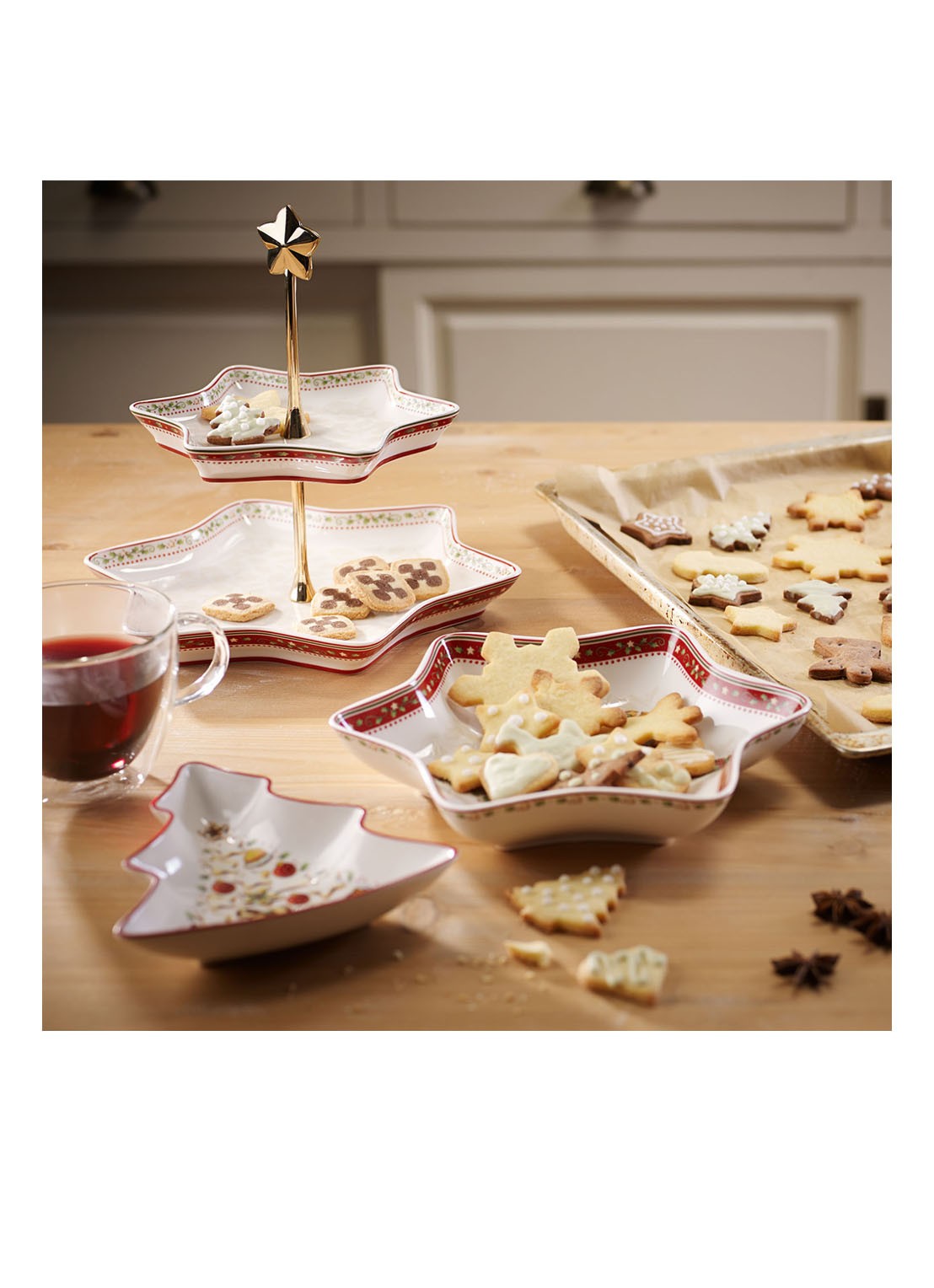 Villeroy & Boch Winter Bakery Delight Kerst partyschaal 17 cm - detail 6 gebroken wit